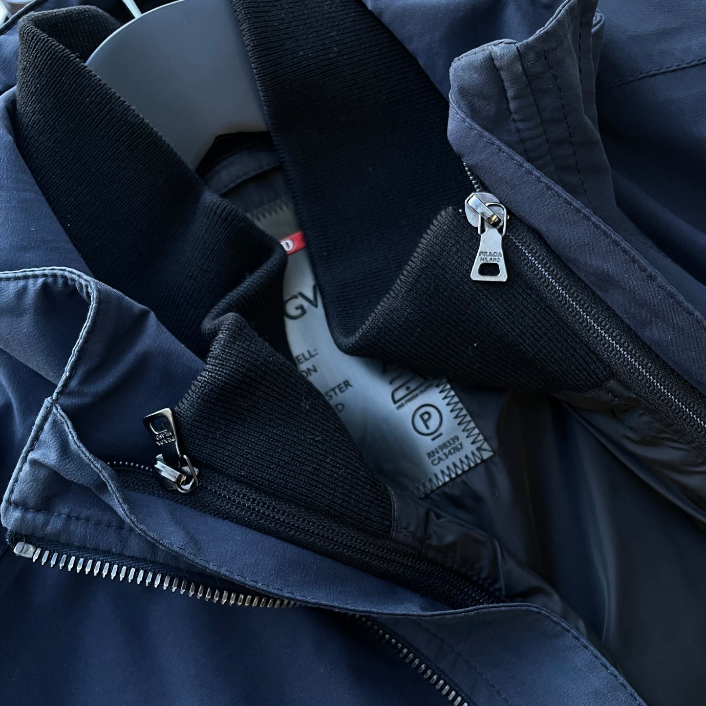 Prada Sport Navy 2006 Goretex 3-in-1 Nylon Padded Bomber Liner Trench Overcoat