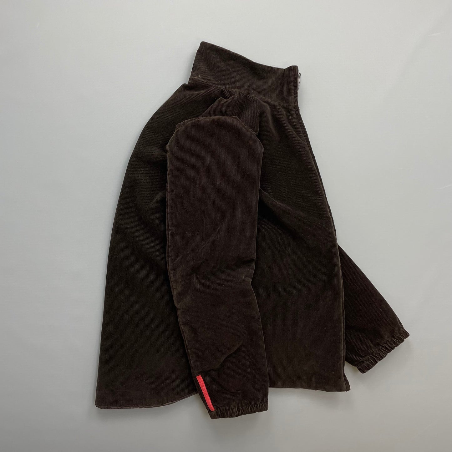 Prada Sport Brown Corduroy Jacket w/ Padded Quilt Lining