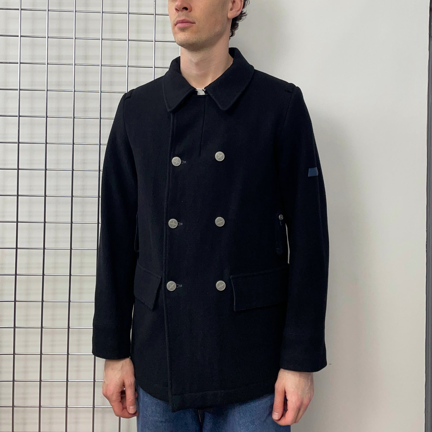 Stone Island Denims Black AW01 Wool Pea Coat