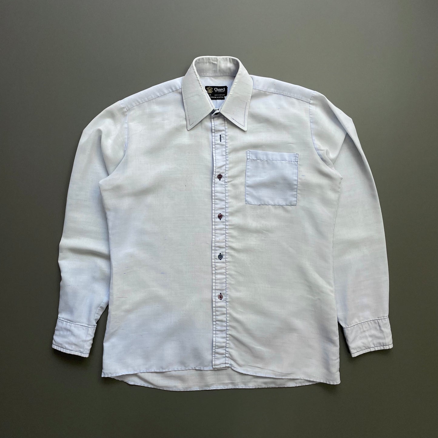 Vintage Blue Chard of London Translucent Shirt