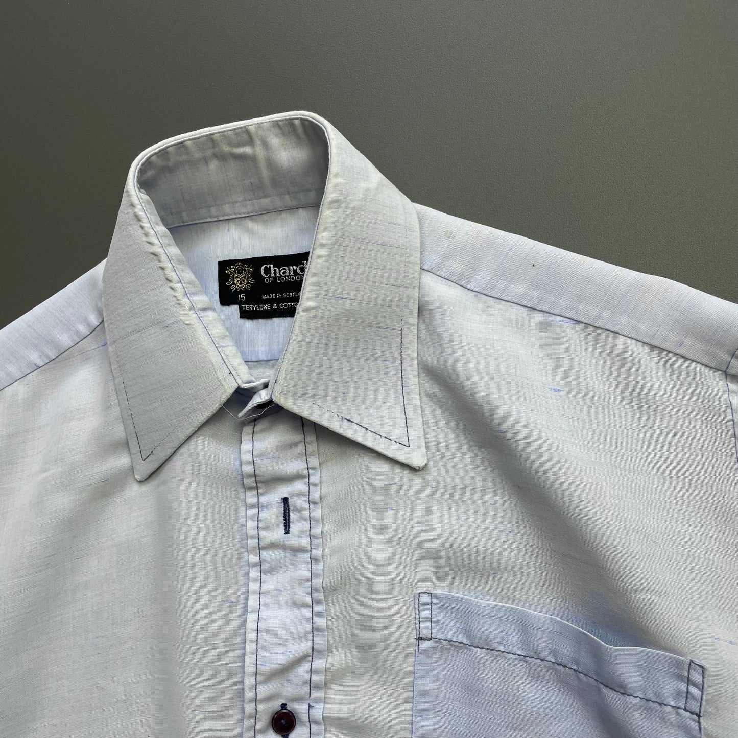 Vintage Blue Chard of London Translucent Shirt