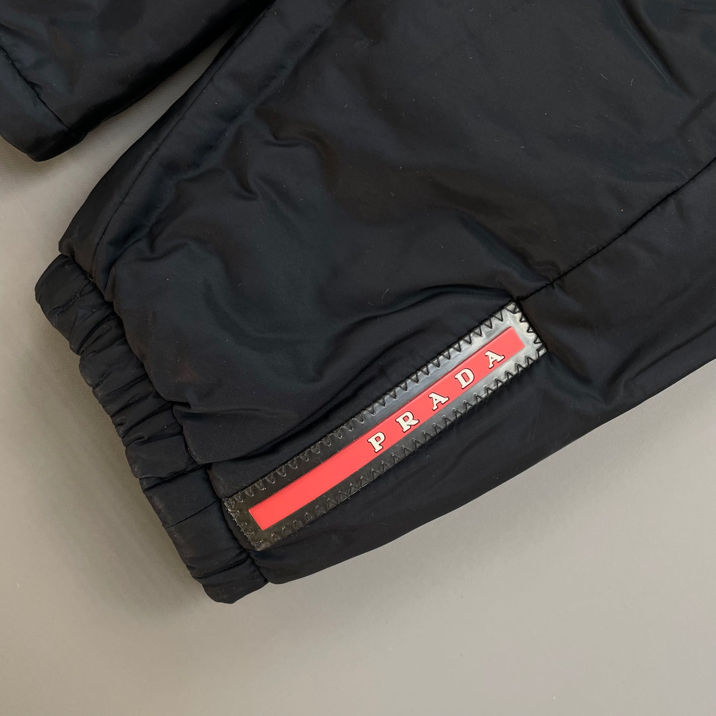 Prada Sport Navy & Burgundy 2018 Nylon Reversible Padded Hooded Jacket