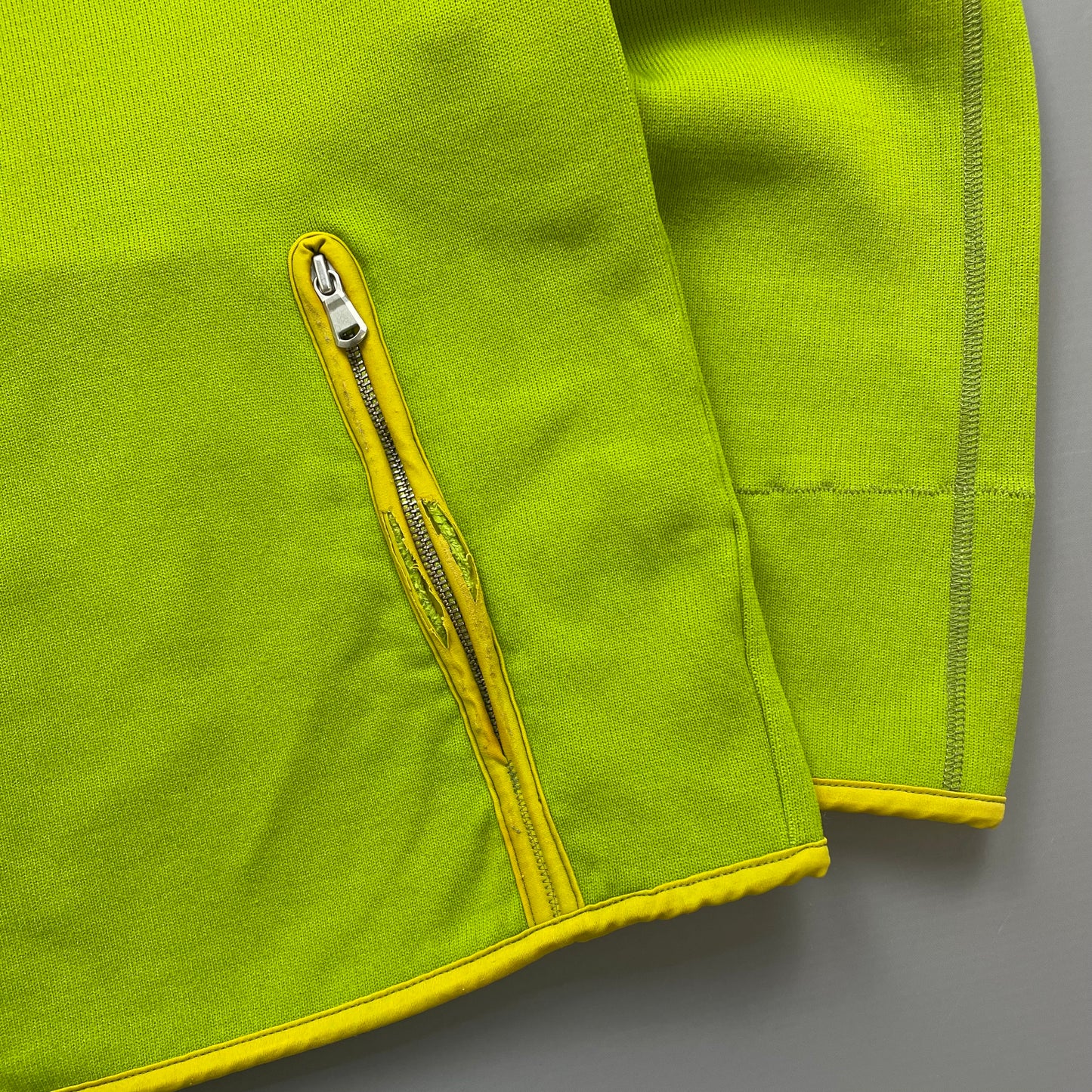 C.P. Company Lime Green Zip-Through Scuba Fleece Jacket