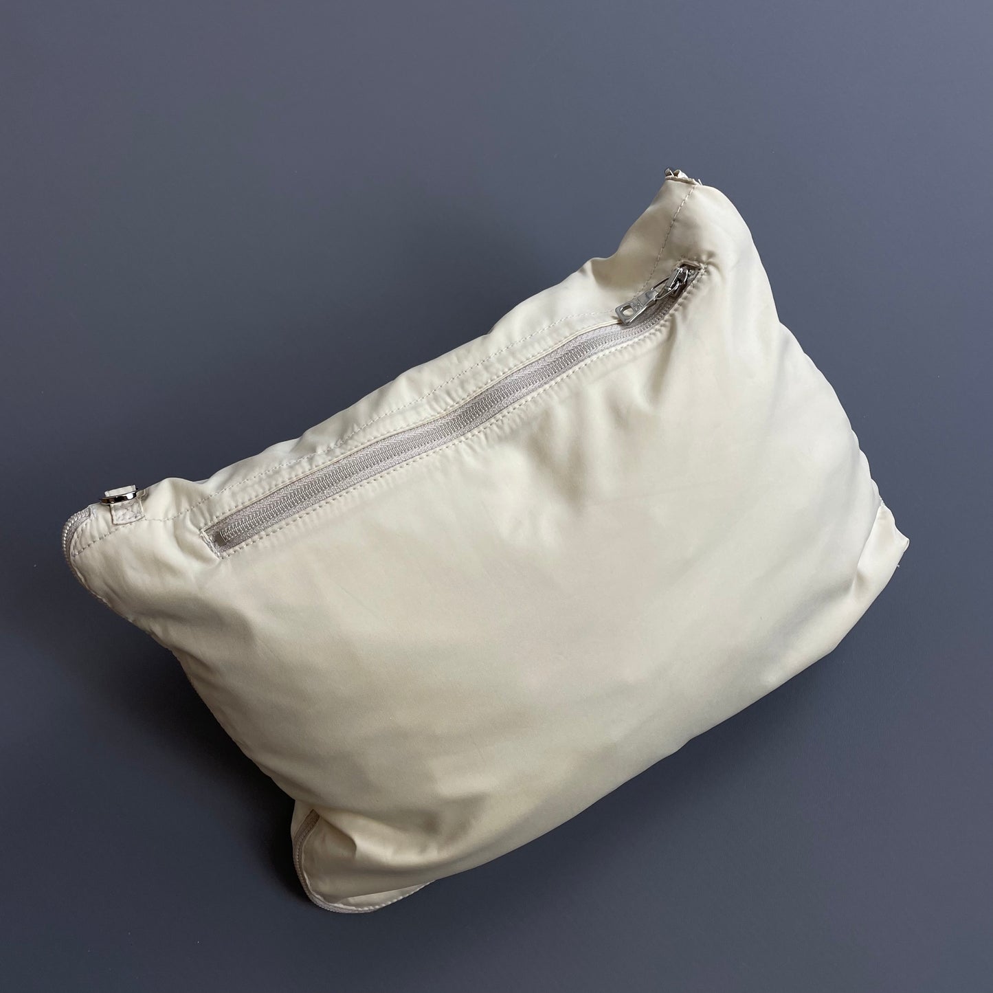 Prada Sport Cream 00s Packable Detachable Hood Windbreaker Jacket