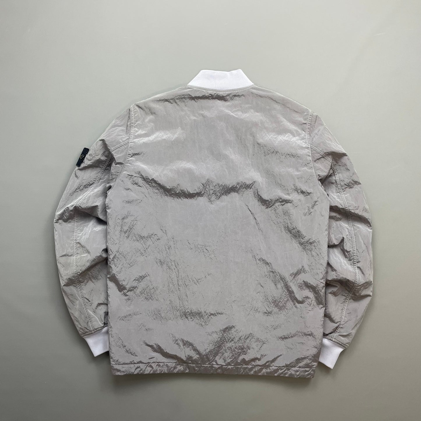 Stone Island Silver/Lilac SS18 Reversible Nylon Metal Quilted Bomber Jacket