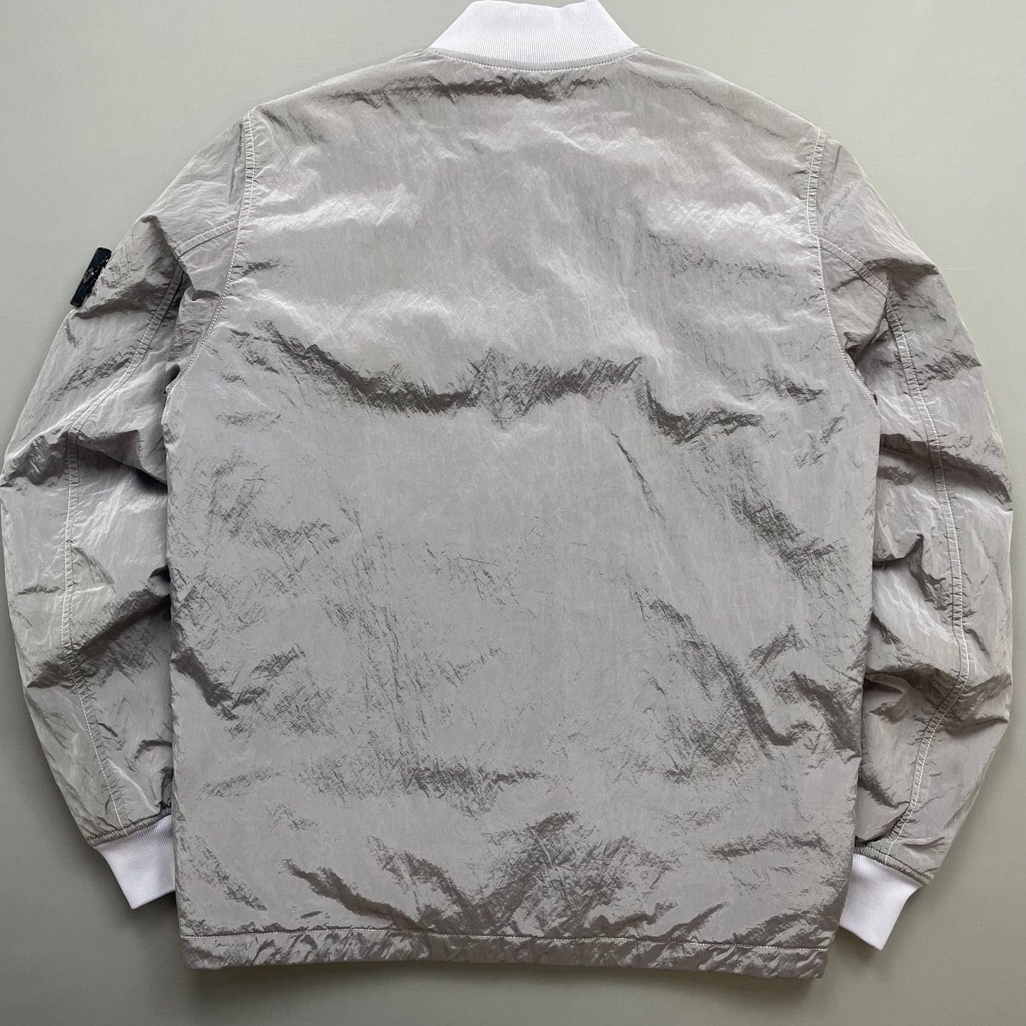 Stone Island Silver/Lilac SS18 Reversible Nylon Metal Quilted Bomber Jacket