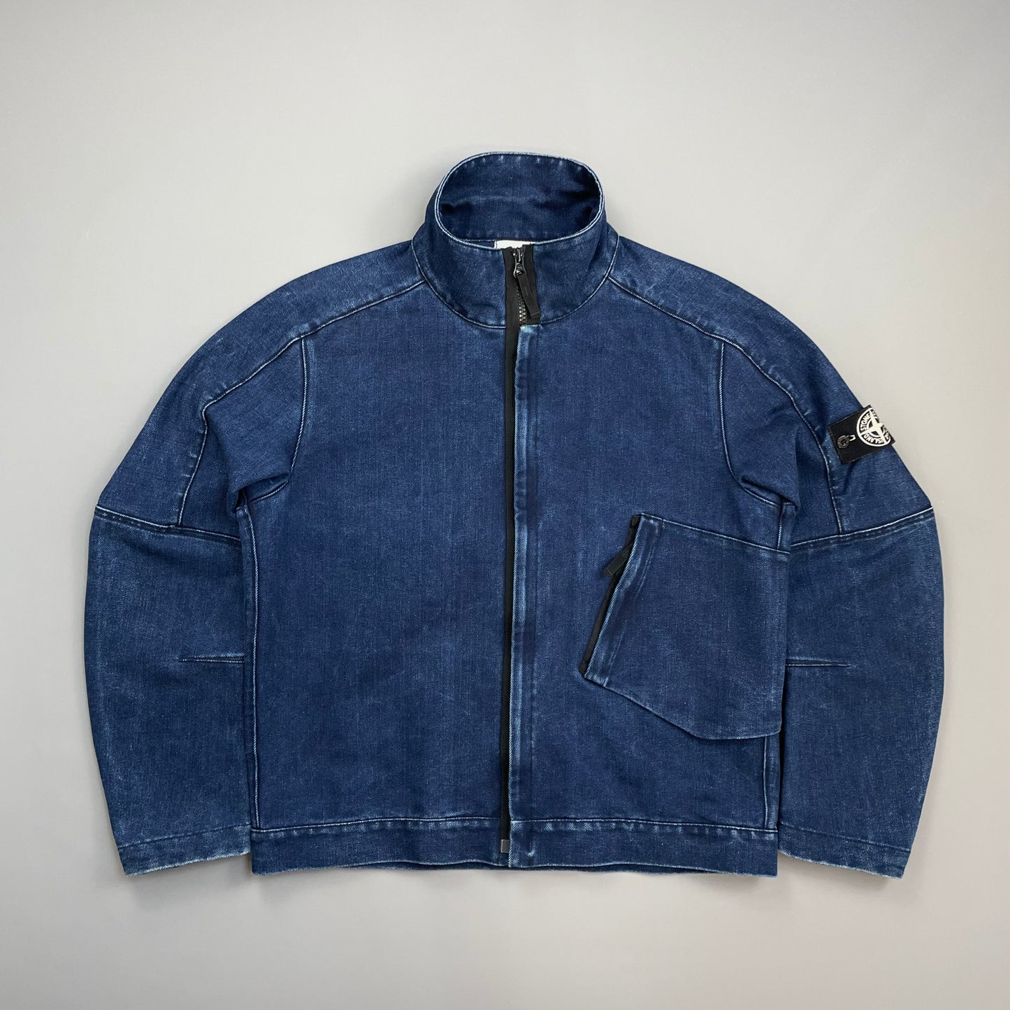 Stone Island Blue AW16 Polypropylene Denim Technical Special Process Jacket