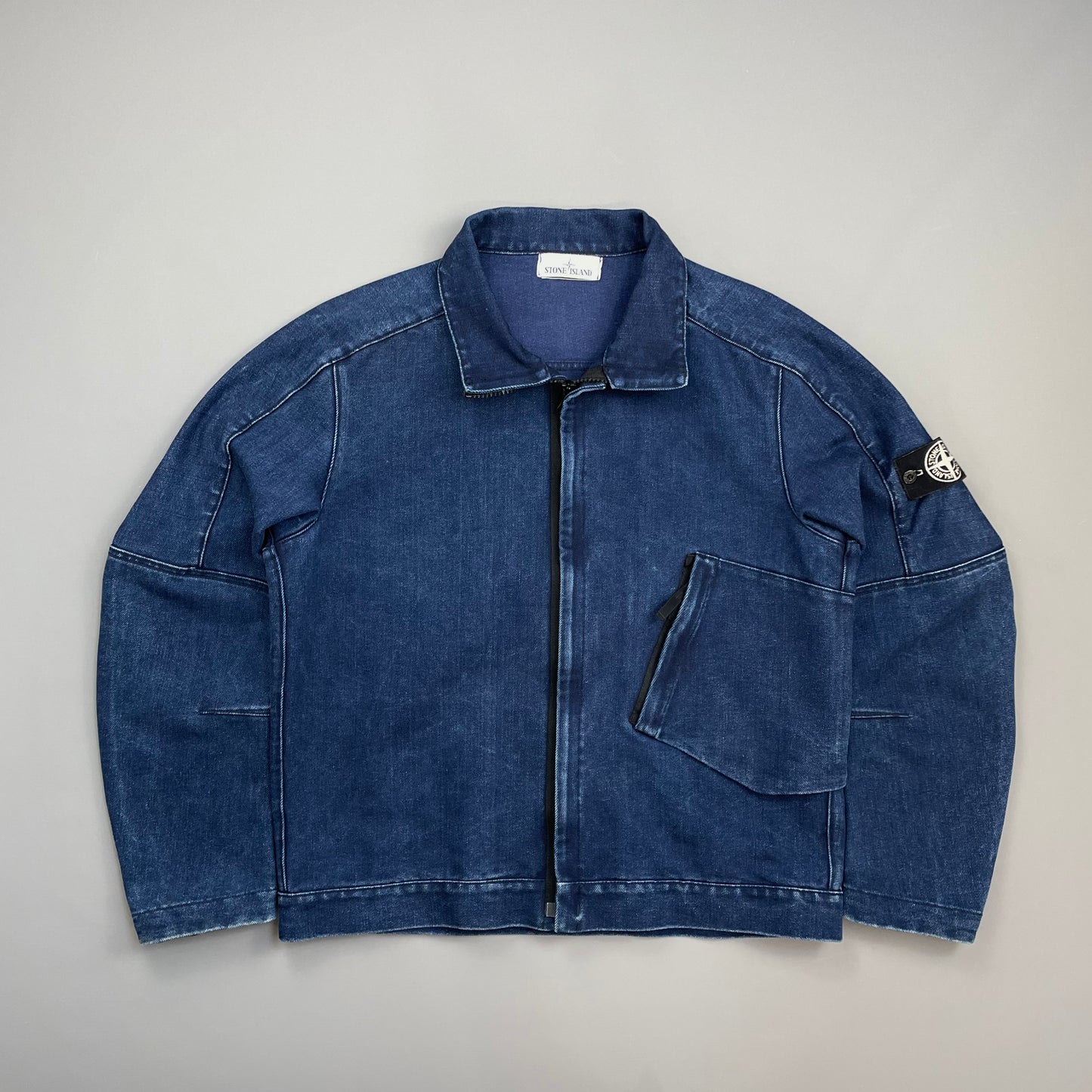 Stone Island Blue AW16 Polypropylene Denim Technical Special Process Jacket