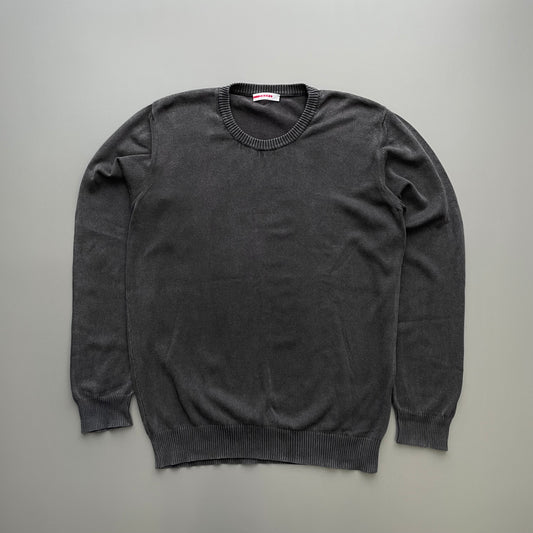 Prada Sport Dark Grey 2006 Cotton Knit Crewneck Jumper