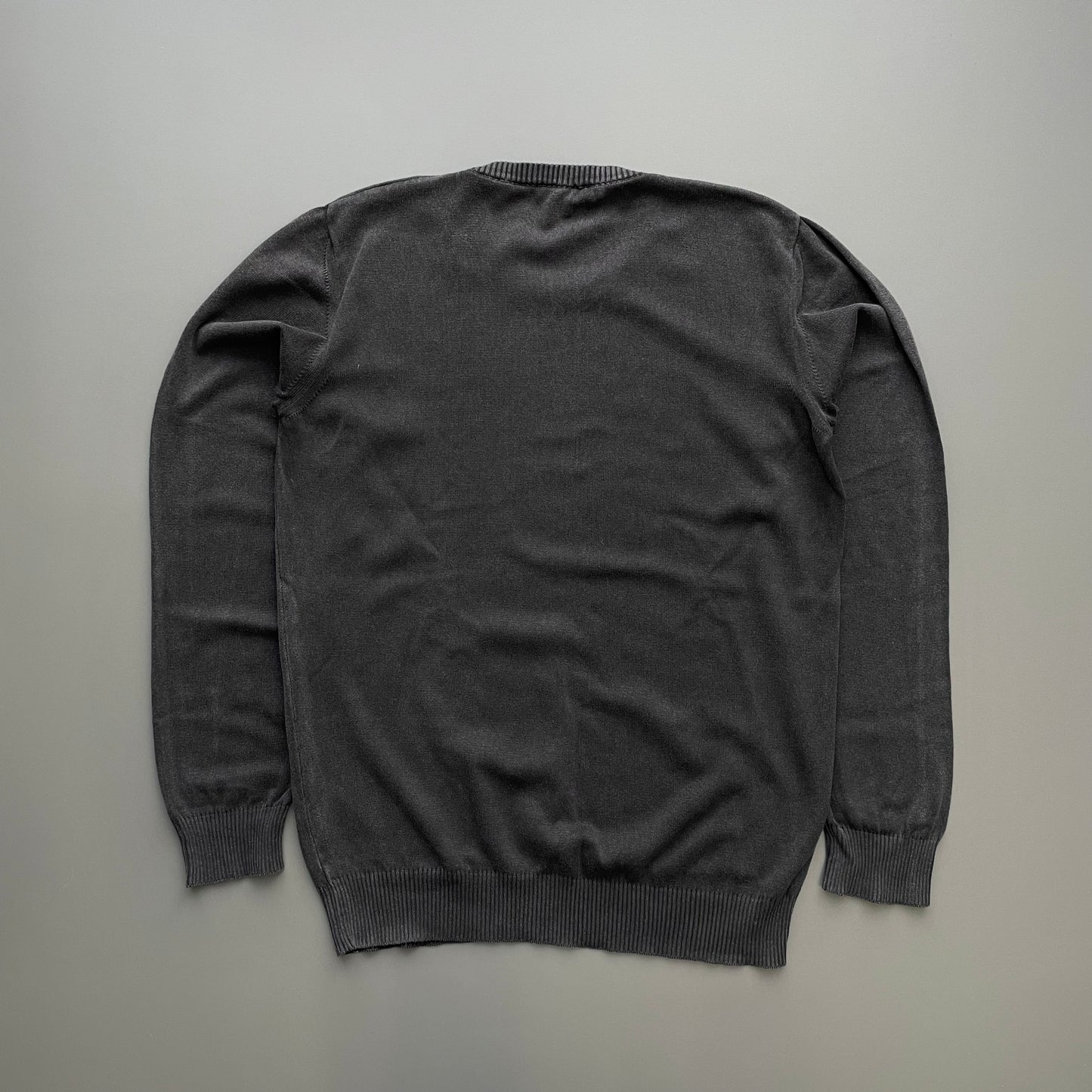 Prada Sport Dark Grey 2006 Cotton Knit Crewneck Jumper
