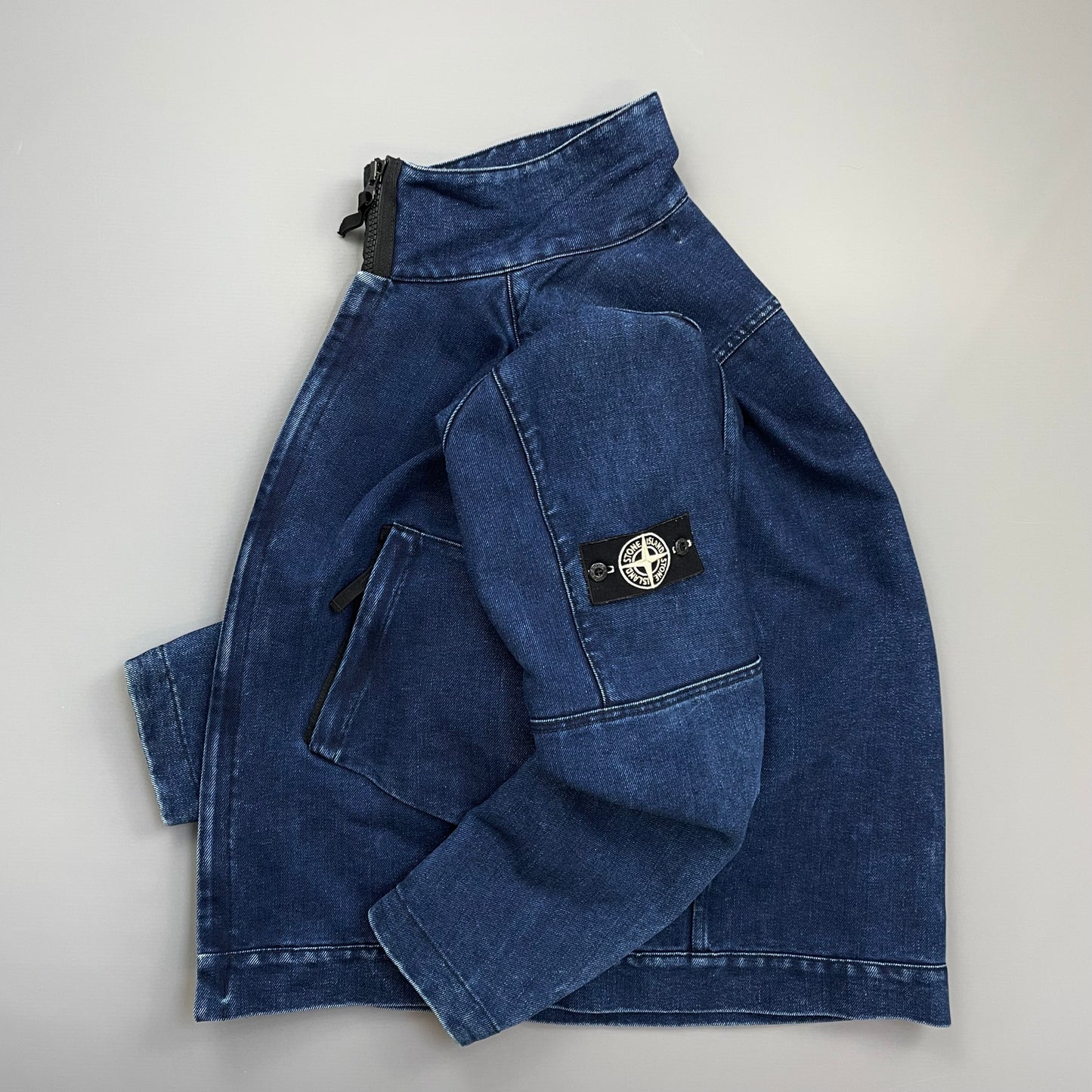 Stone Island Blue AW16 Polypropylene Denim Technical Special Process Jacket