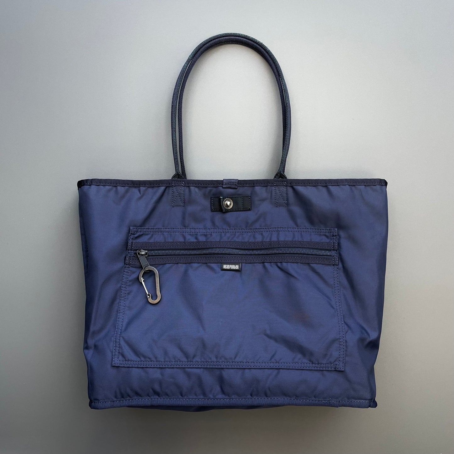 Porter Yoshida & Co. Navy & Green Nylon Tartan Shoulder Bag