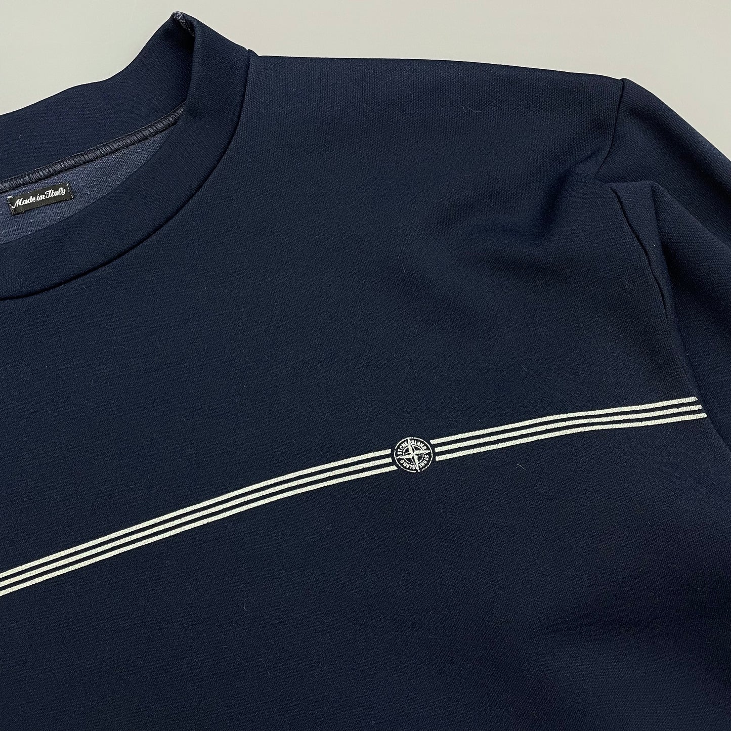 Stone Island Navy SS97 Marina Chest Emblem Jumper