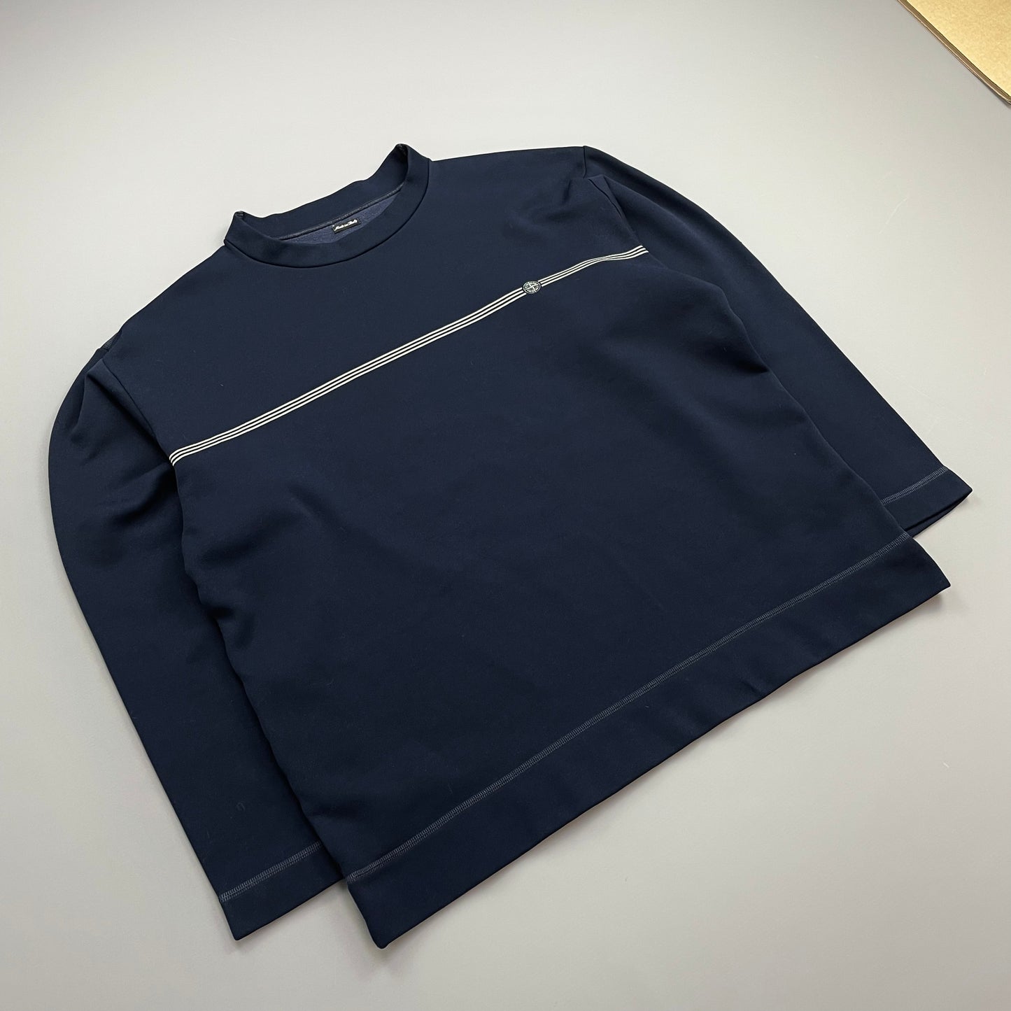 Stone Island Navy SS97 Marina Chest Emblem Jumper