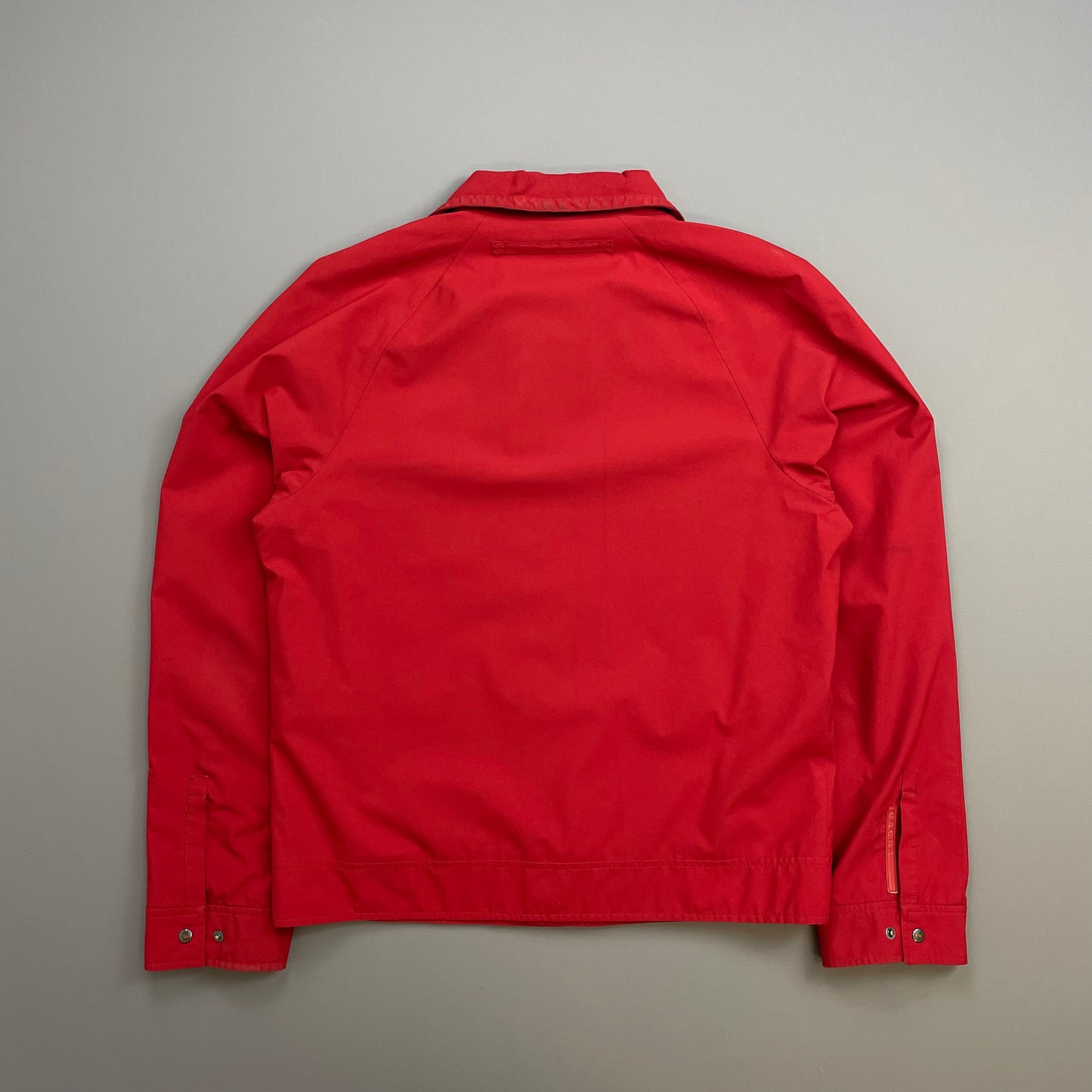 Prada Sport Red 00s Goretex Nylon Trim Collar Harrington Jacket