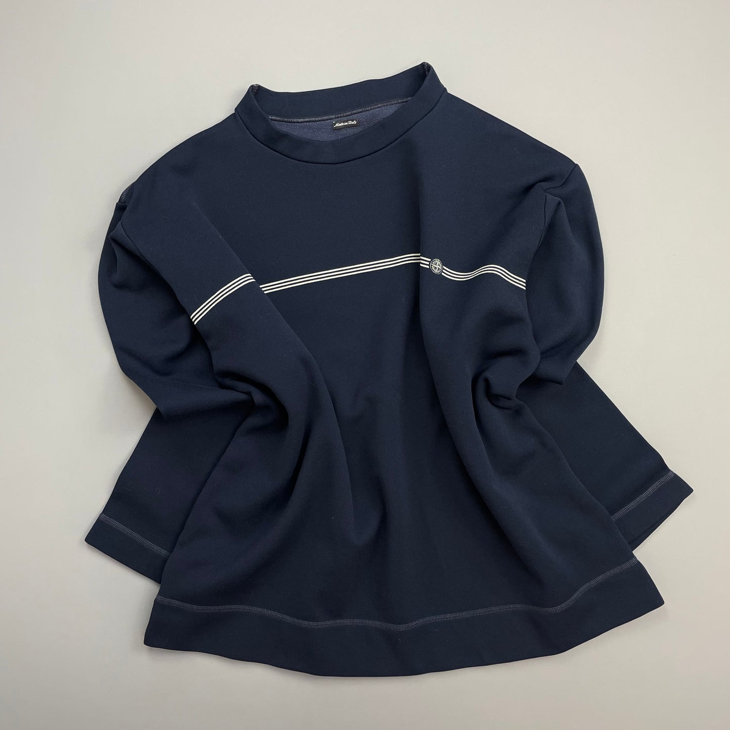 Stone Island Navy SS97 Marina Chest Emblem Jumper