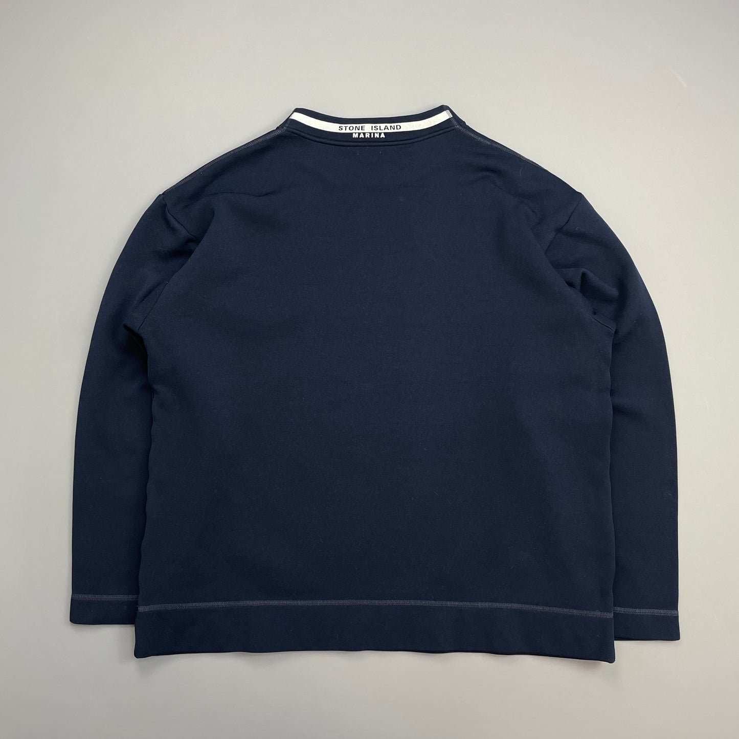 Stone Island Navy SS97 Marina Chest Emblem Jumper
