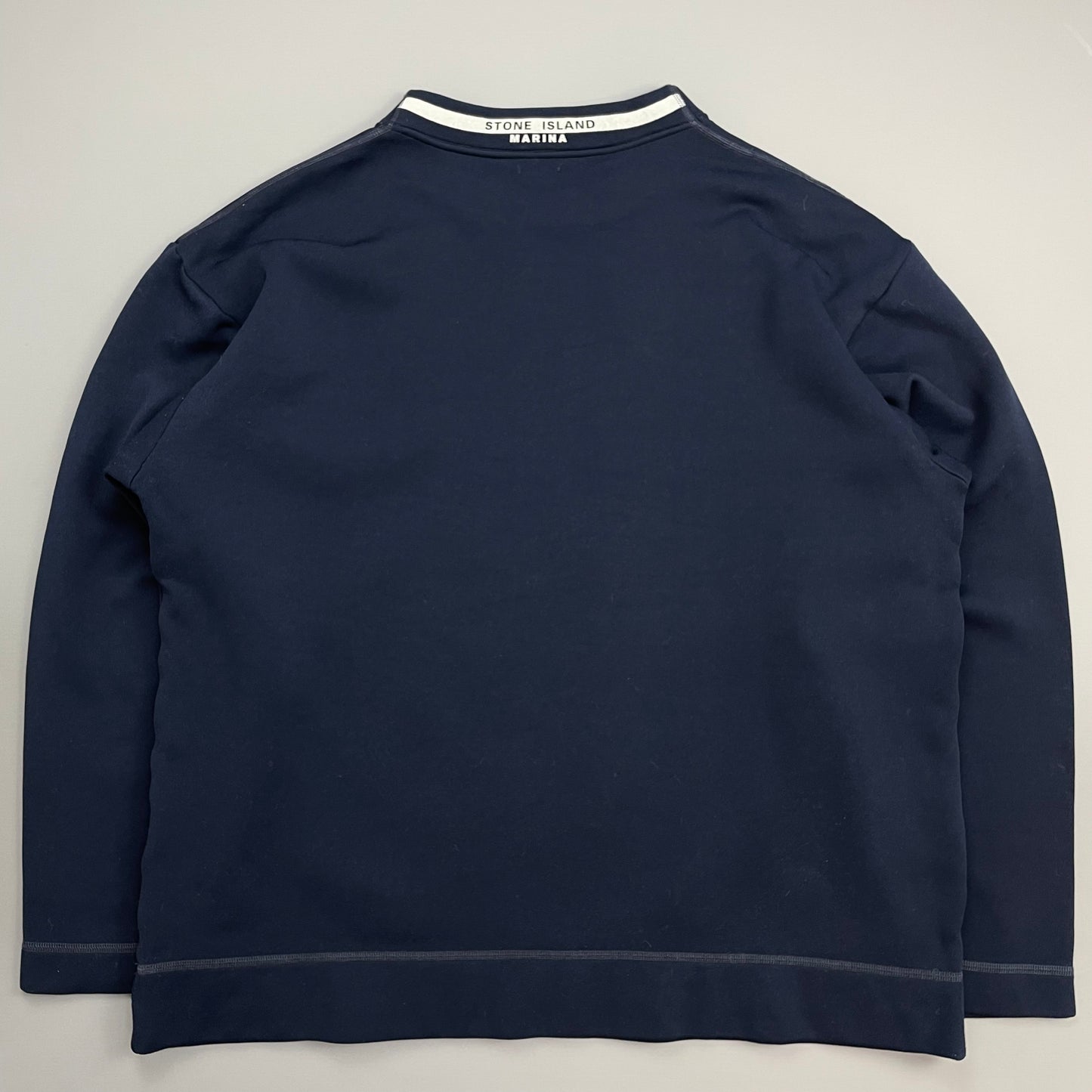 Stone Island Navy SS97 Marina Chest Emblem Jumper