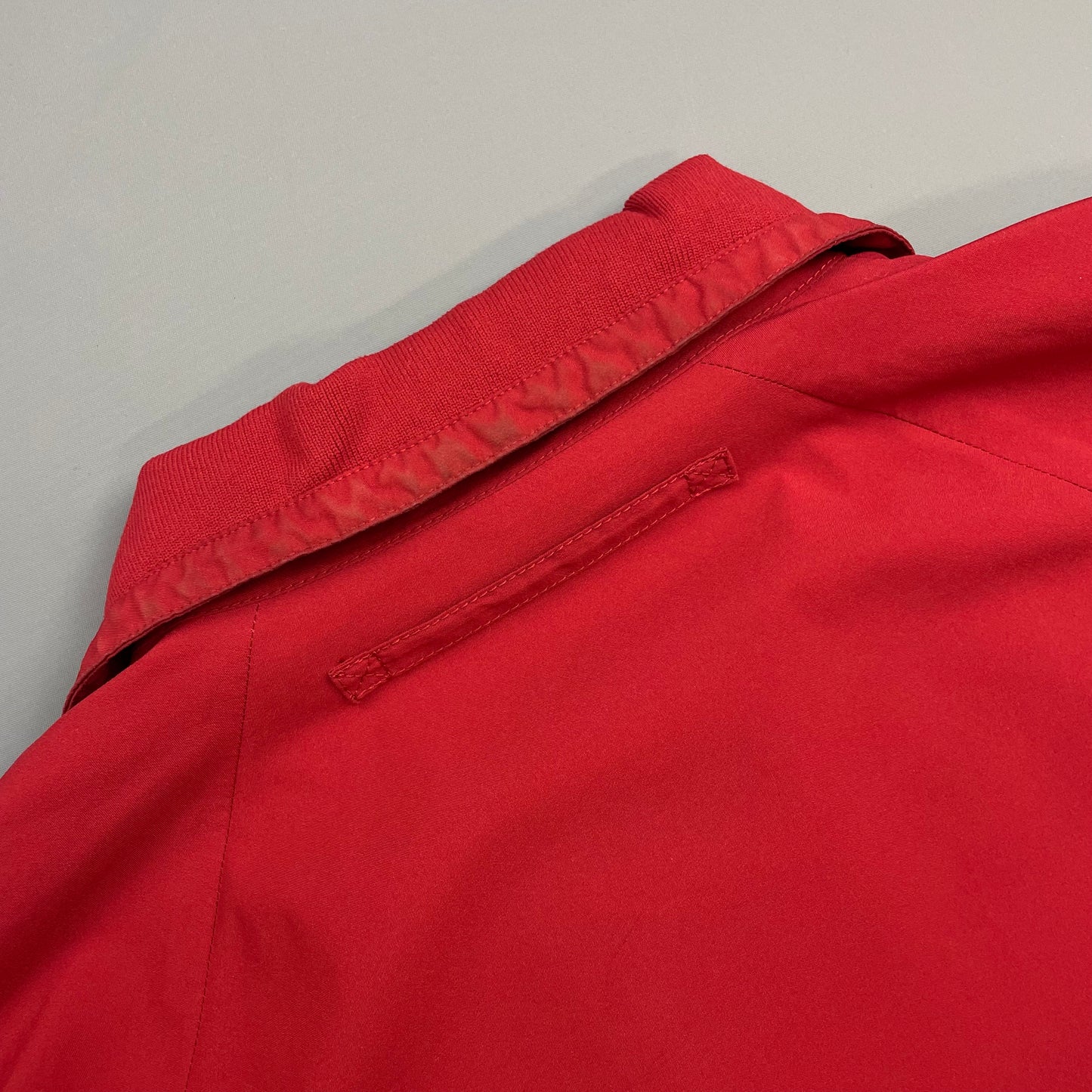 Prada Sport Red 00s Goretex Nylon Trim Collar Harrington Jacket