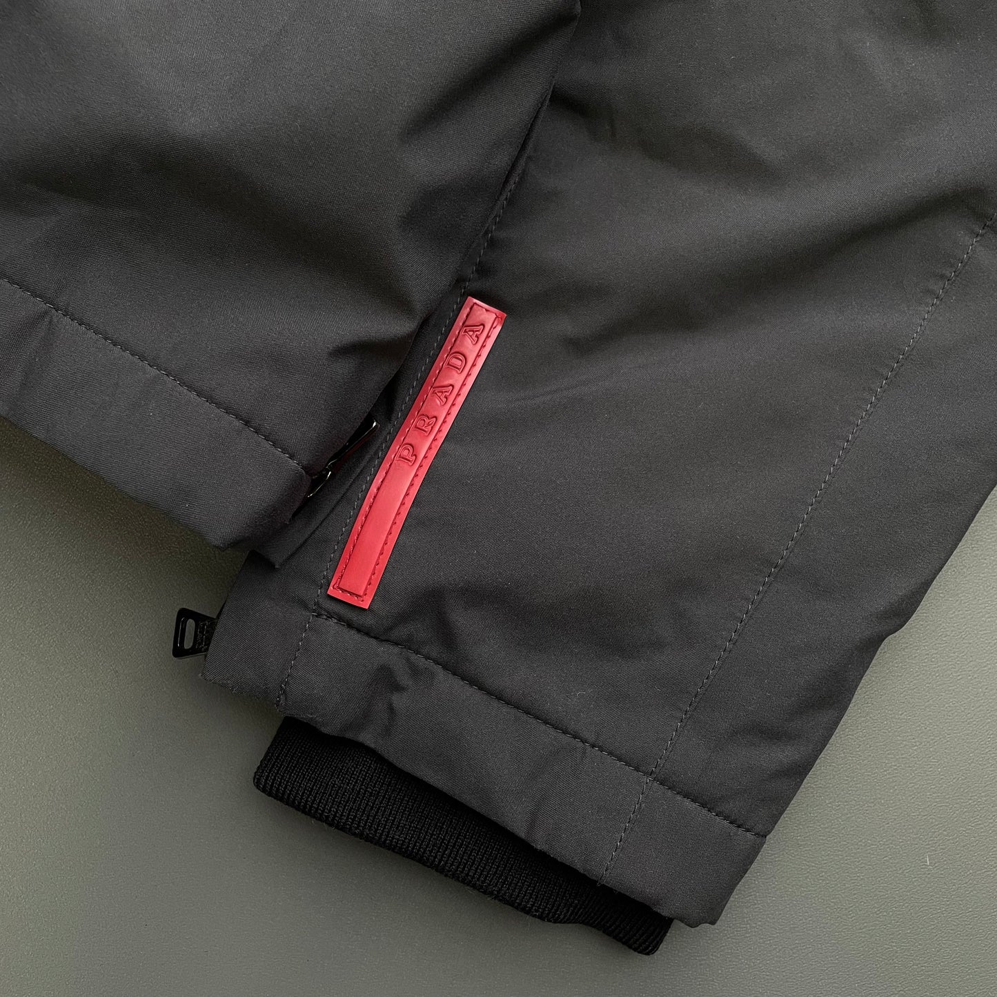 Prada Sport Grey 00s Goretex Wool-Trim Concealed Hood Technical Ski Jacket