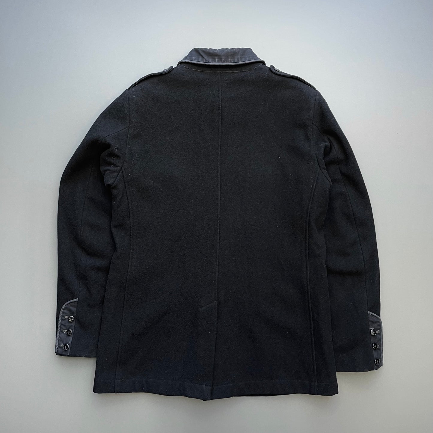Stone Island Denims Black AW06 Wool Military Overcoat
