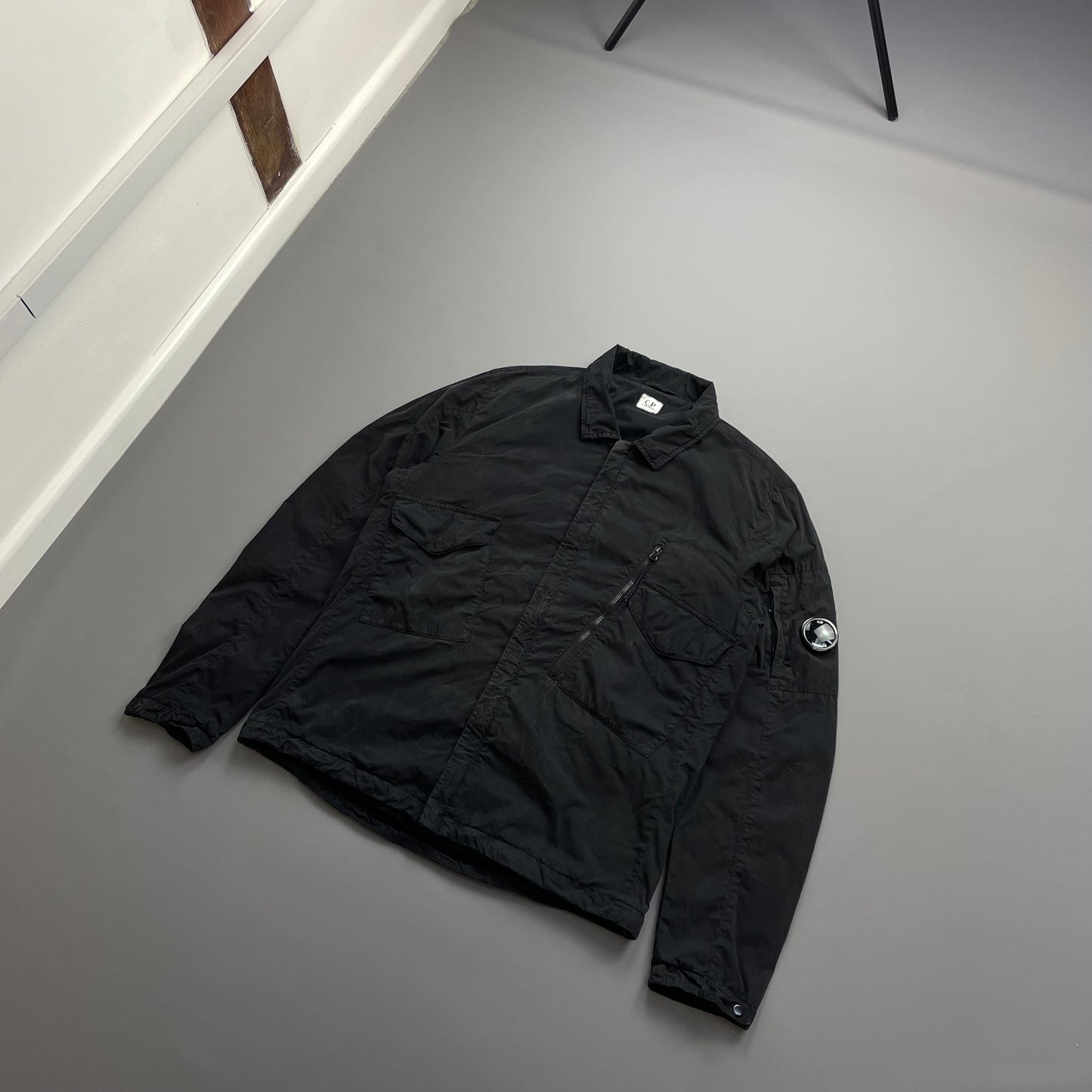 C.P. Company Black 50 Fili Lined Lens Overshirt Jacket