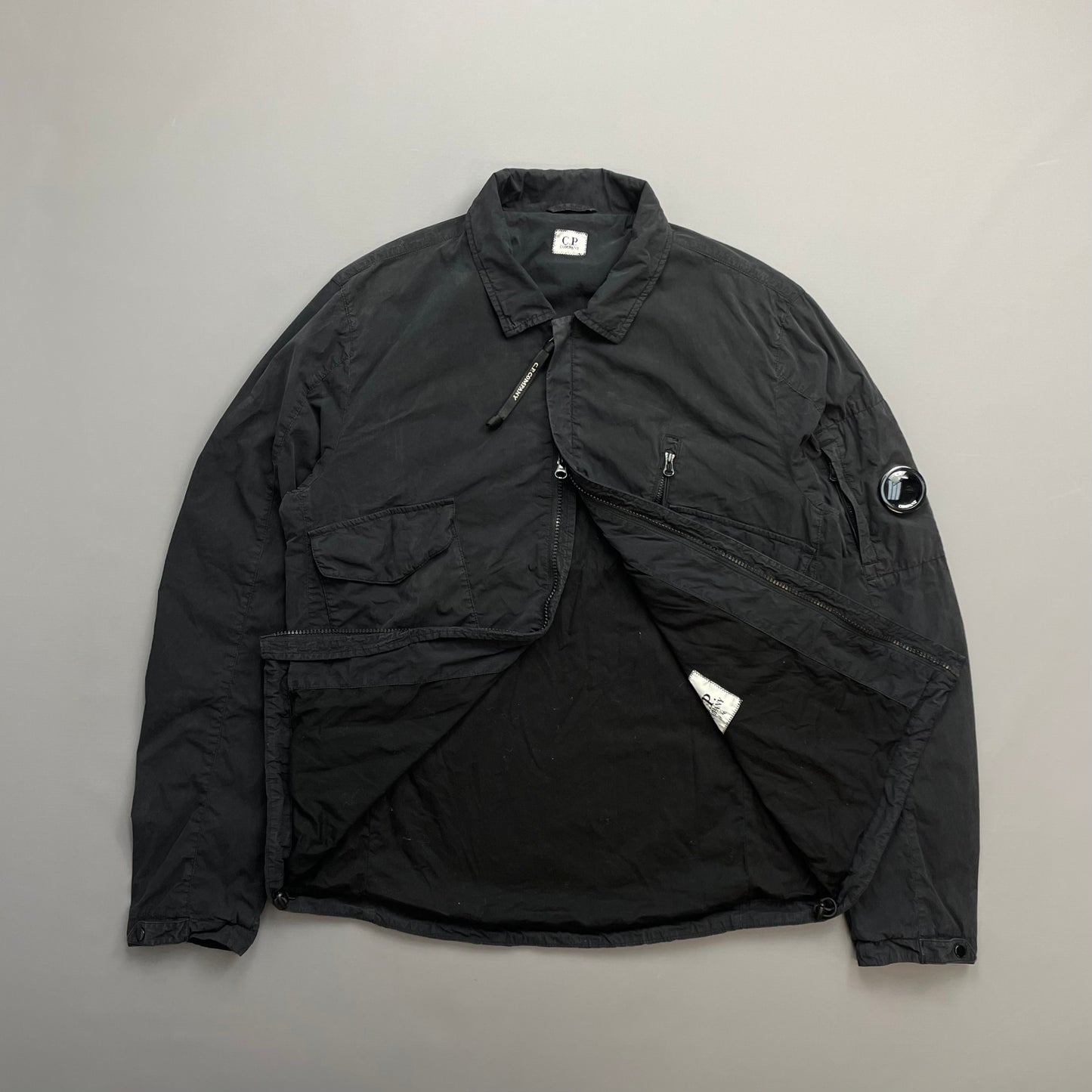 C.P. Company Black 50 Fili Lined Lens Overshirt Jacket