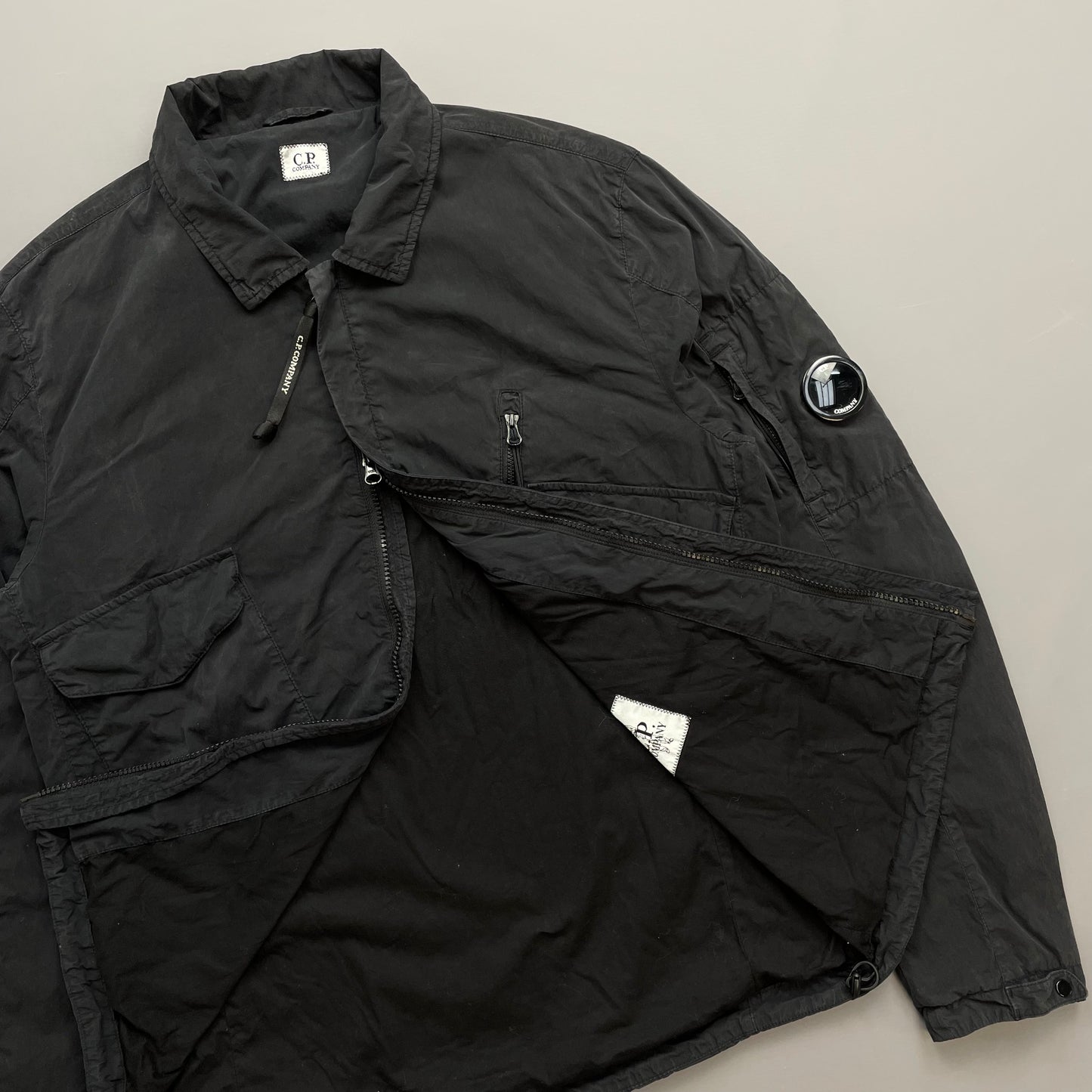 C.P. Company Black 50 Fili Lined Lens Overshirt Jacket