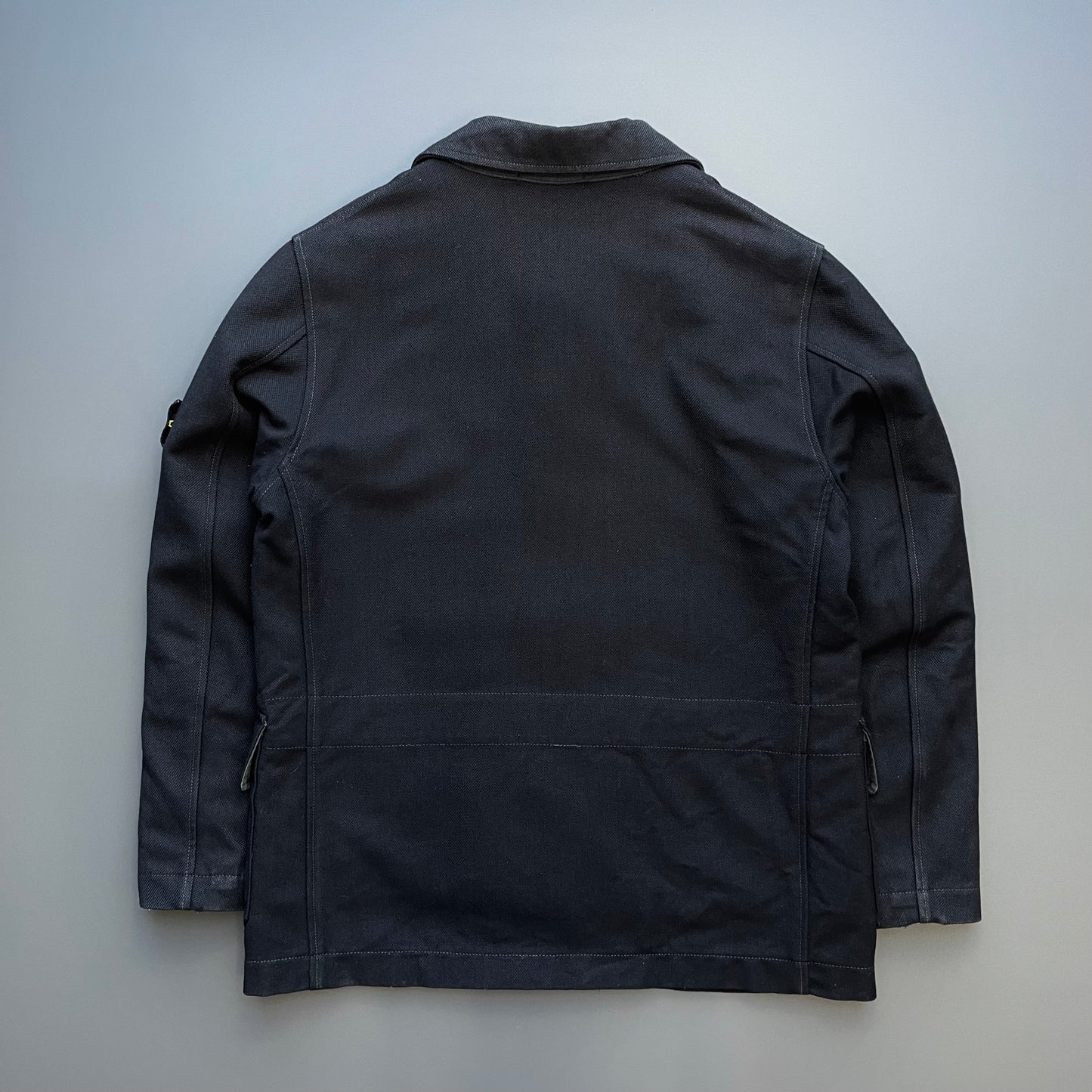 Stone Island Black/Navy Grey AW06 Wool & Nylon Canvas Dutch Rope Liner Field Jacket
