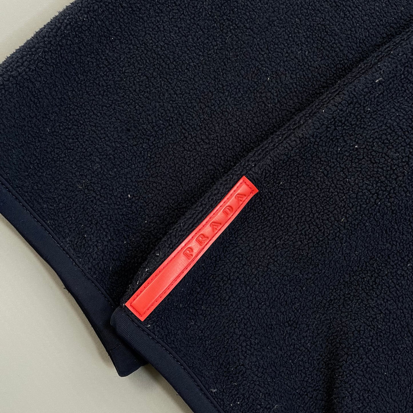 Prada Sport Navy 2008 Nylon Elbow Dual-Zip Lightweight Fleece Jumper