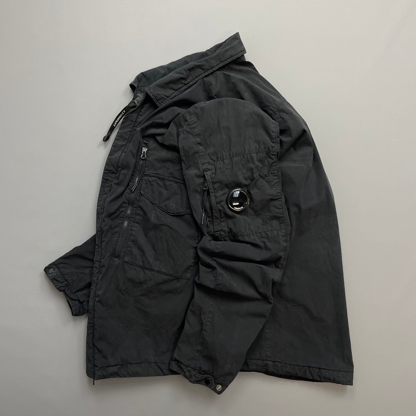 C.P. Company Black 50 Fili Lined Lens Overshirt Jacket