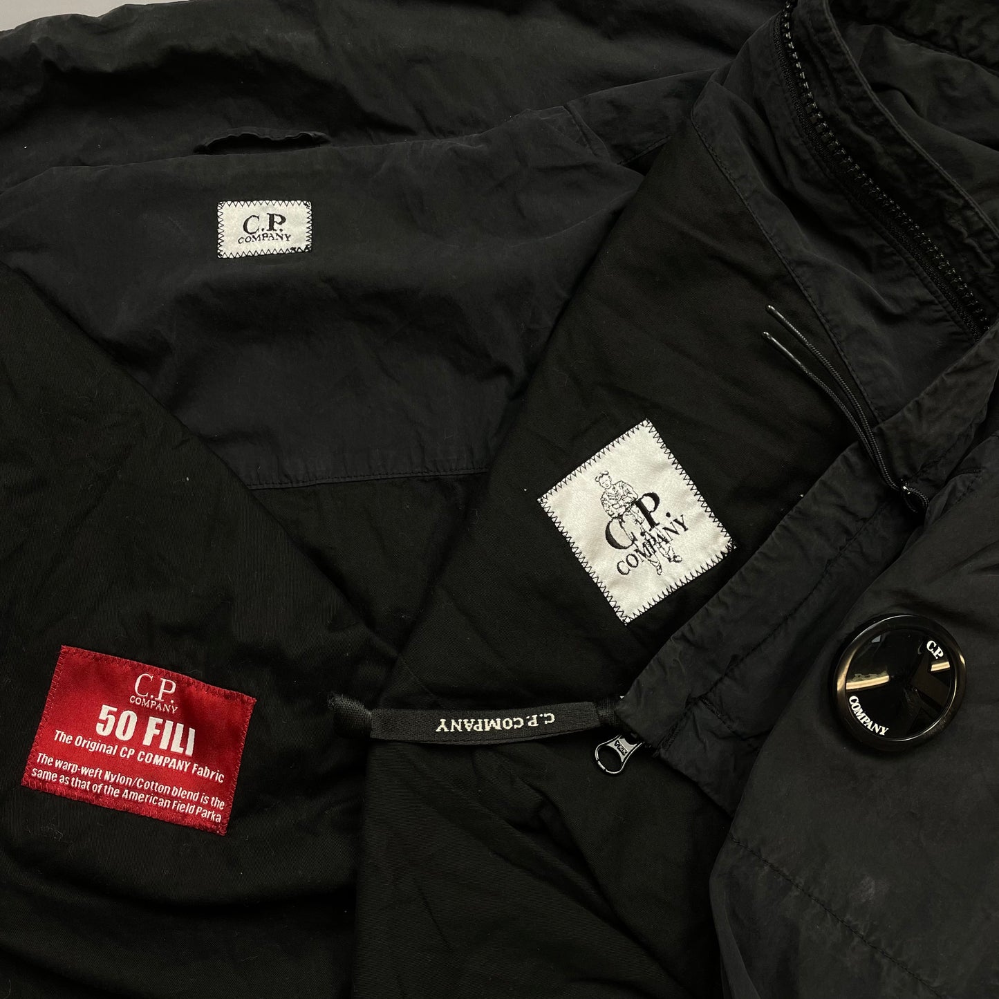 C.P. Company Black 50 Fili Lined Lens Overshirt Jacket