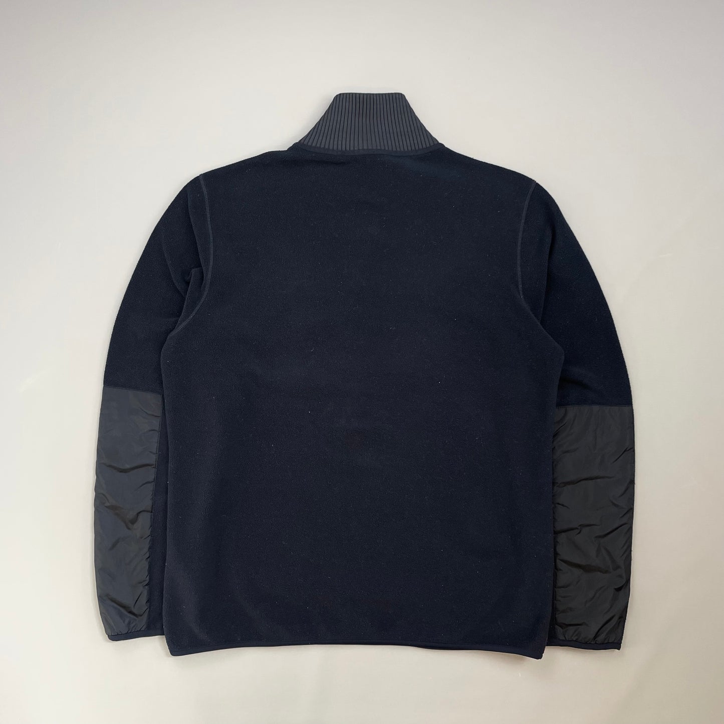 Prada Sport Navy 2008 Nylon Elbow Dual-Zip Lightweight Fleece Jumper