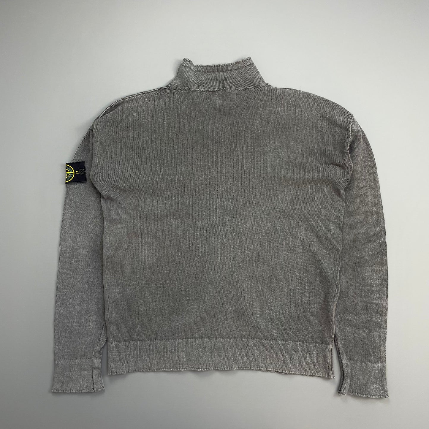 Stone Island Grey SS06 Cotton Knit Zip-Through Cardigan Jacket
