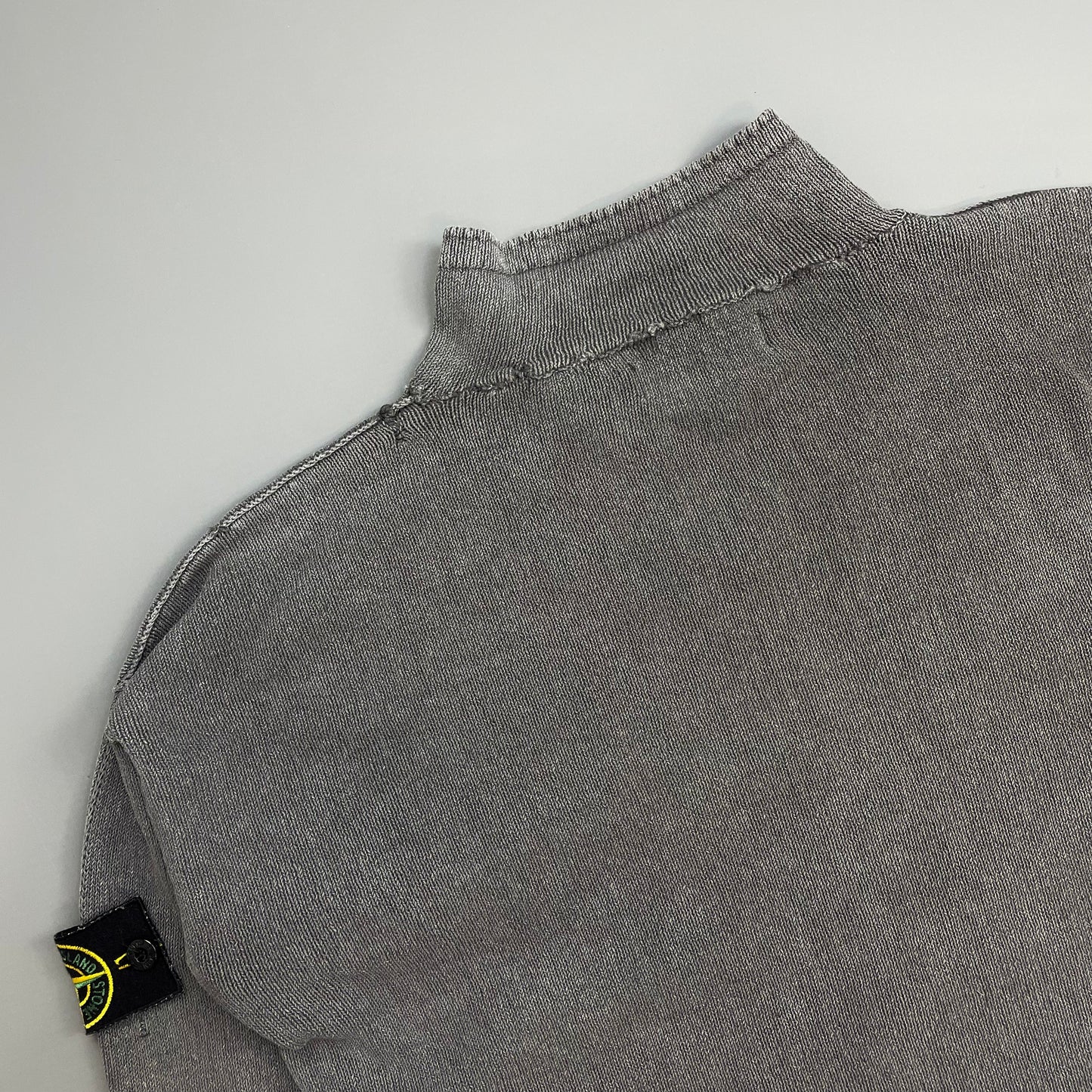 Stone Island Grey SS06 Cotton Knit Zip-Through Cardigan Jacket