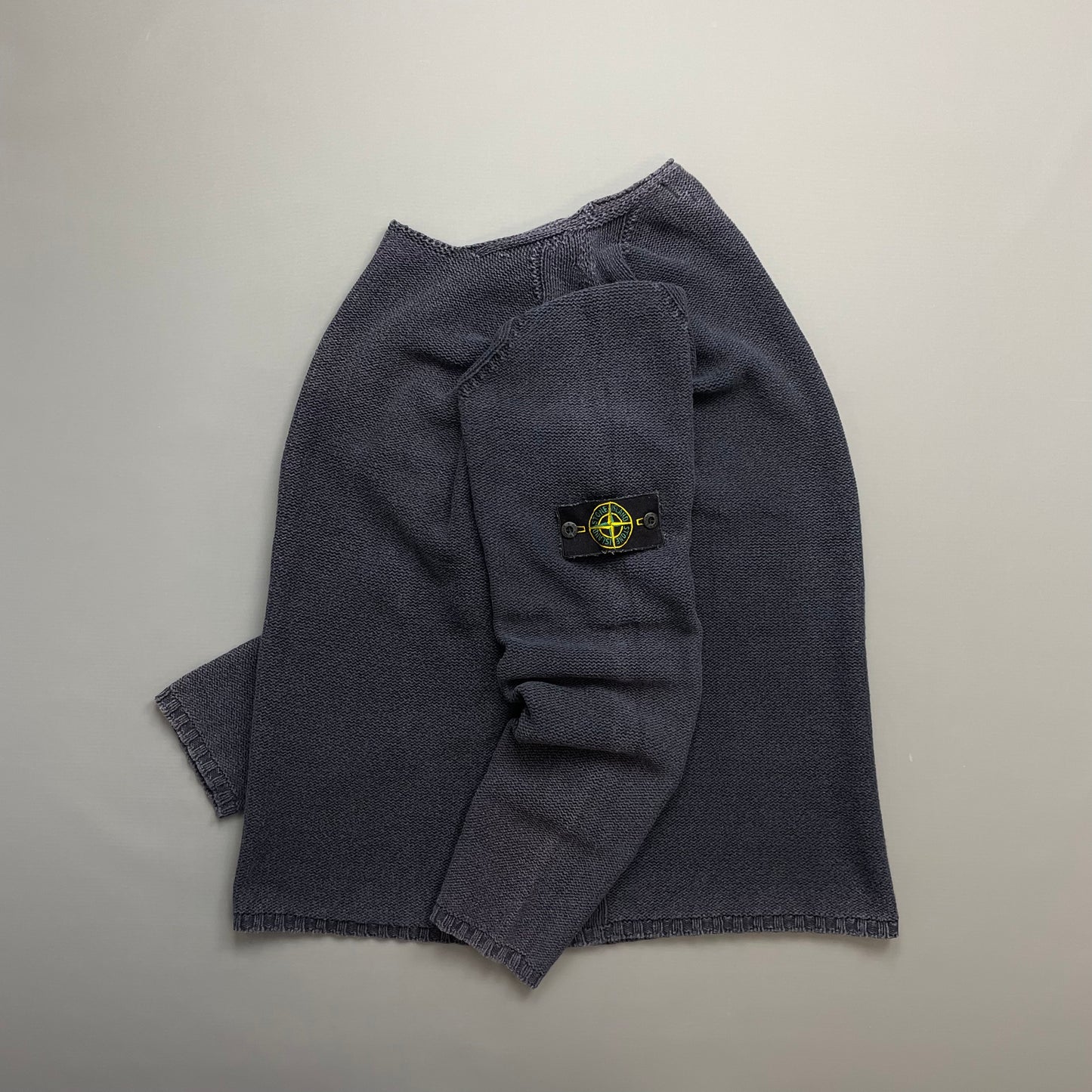 Stone Island Navy SS02 Midweight Knit Crewneck Jumper