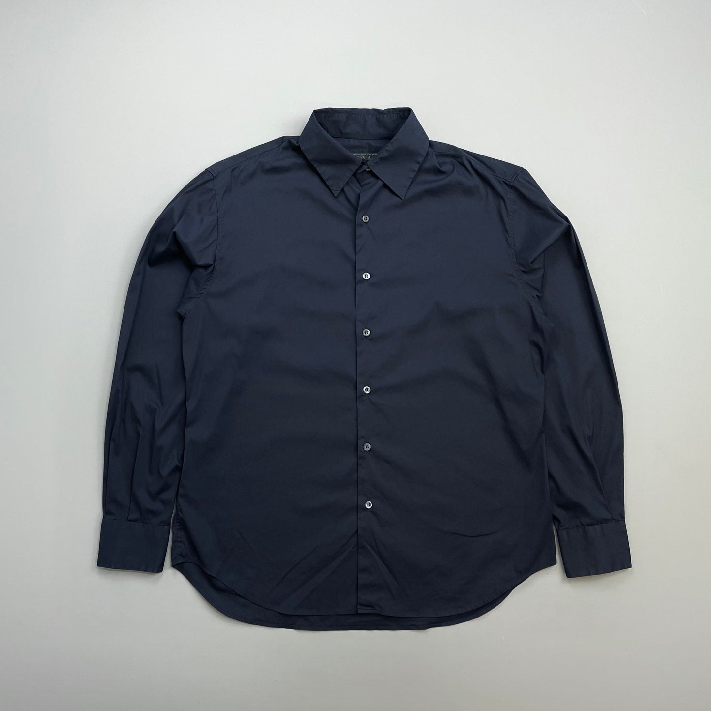 Prada Milano Navy 90s Formal Shirt