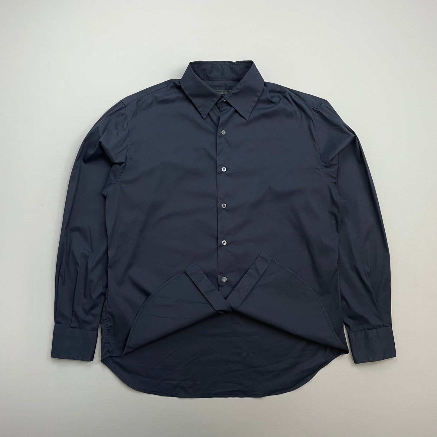 Prada Milano Navy 90s Formal Shirt
