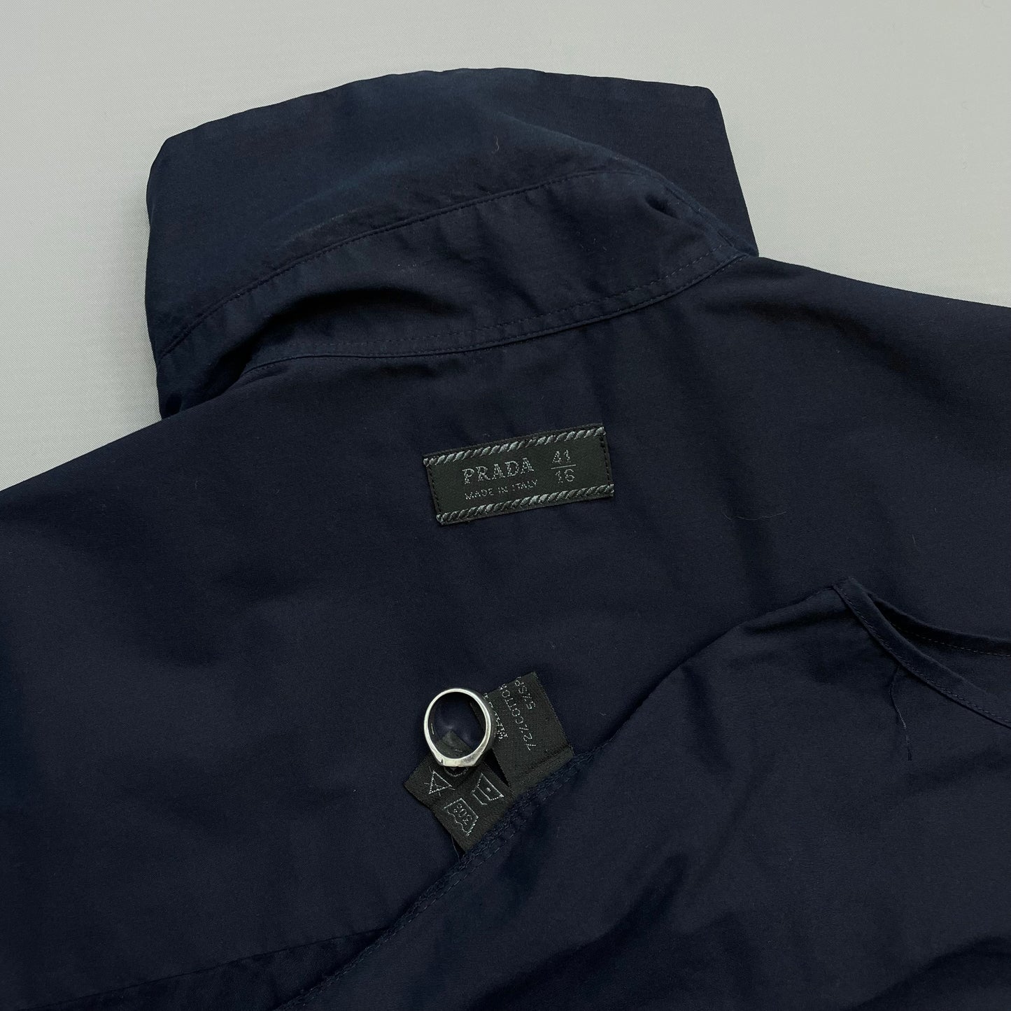 Prada Milano Navy 90s Formal Shirt