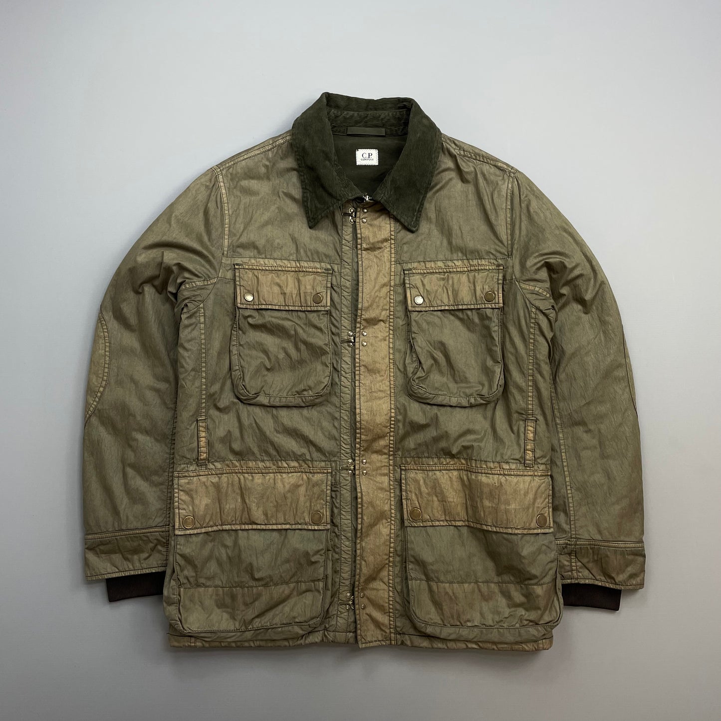 C.P. Company Brown Multi-Pocket Fireman Clasp Lined & Padded Jacket