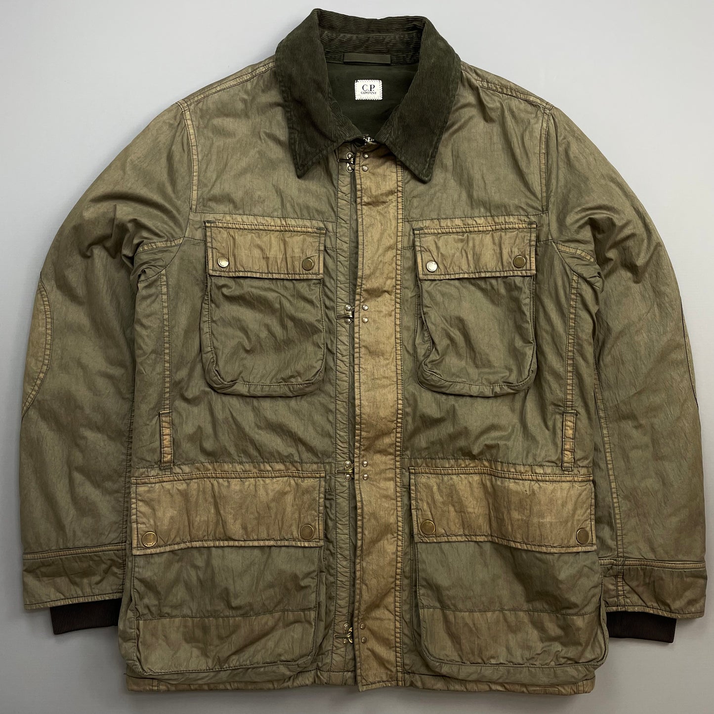 C.P. Company Brown Multi-Pocket Fireman Clasp Lined & Padded Jacket