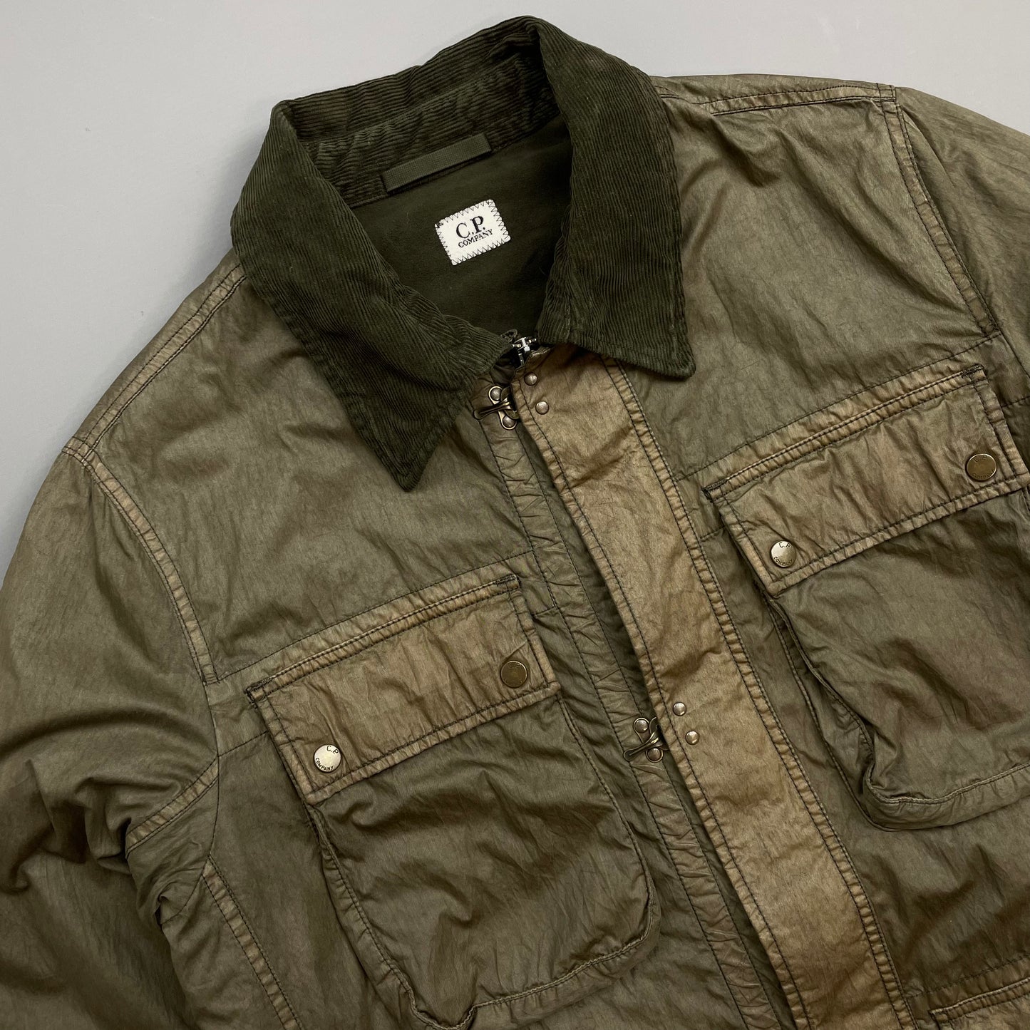 C.P. Company Brown Multi-Pocket Fireman Clasp Lined & Padded Jacket