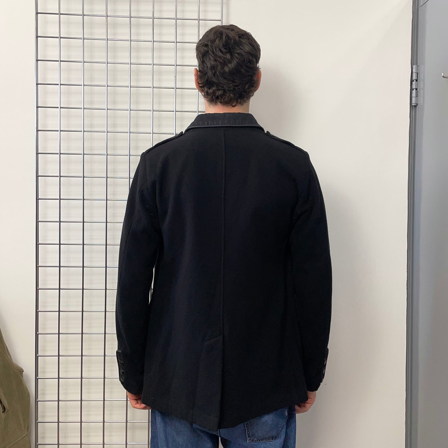 Stone Island Denims Black AW06 Wool Military Overcoat