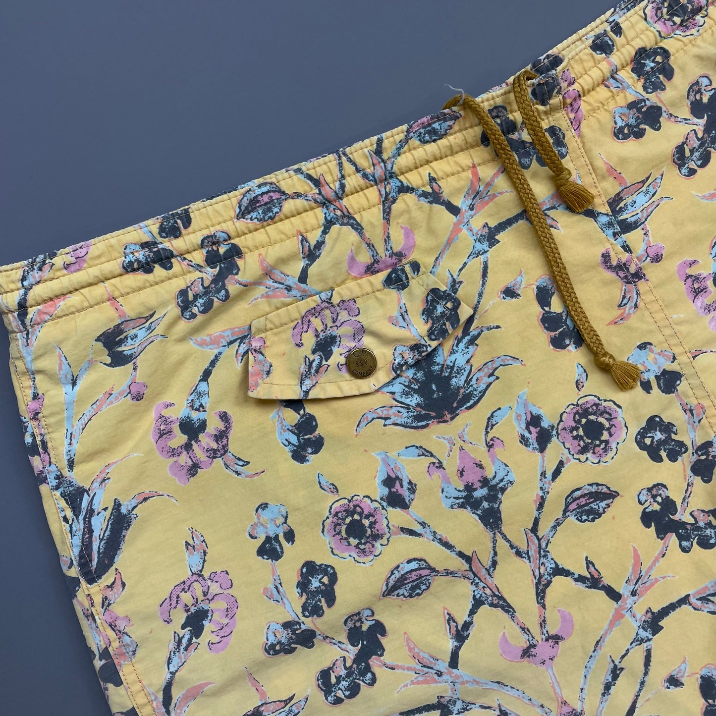 C.P. Company Yellow 80s Ideas from Massimo Osti Floral Print Swim Shorts