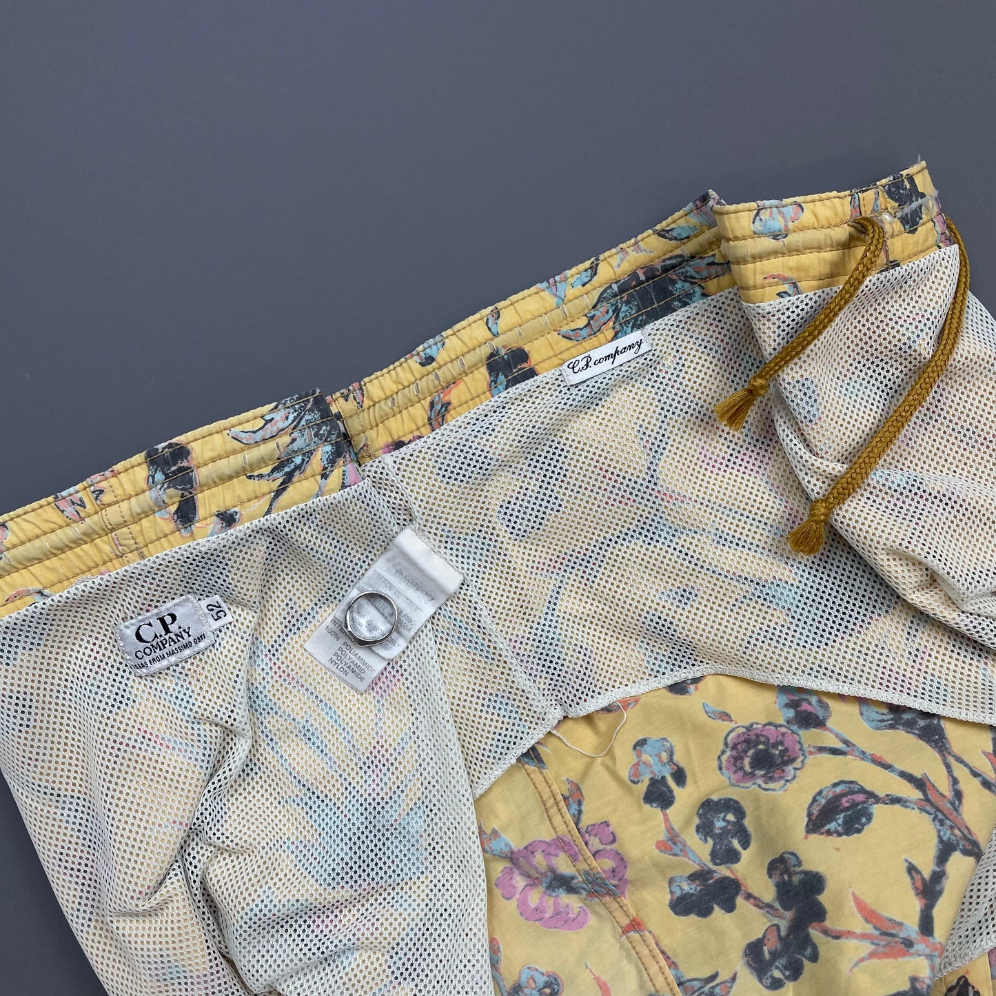 C.P. Company Yellow 80s Ideas from Massimo Osti Floral Print Swim Shorts