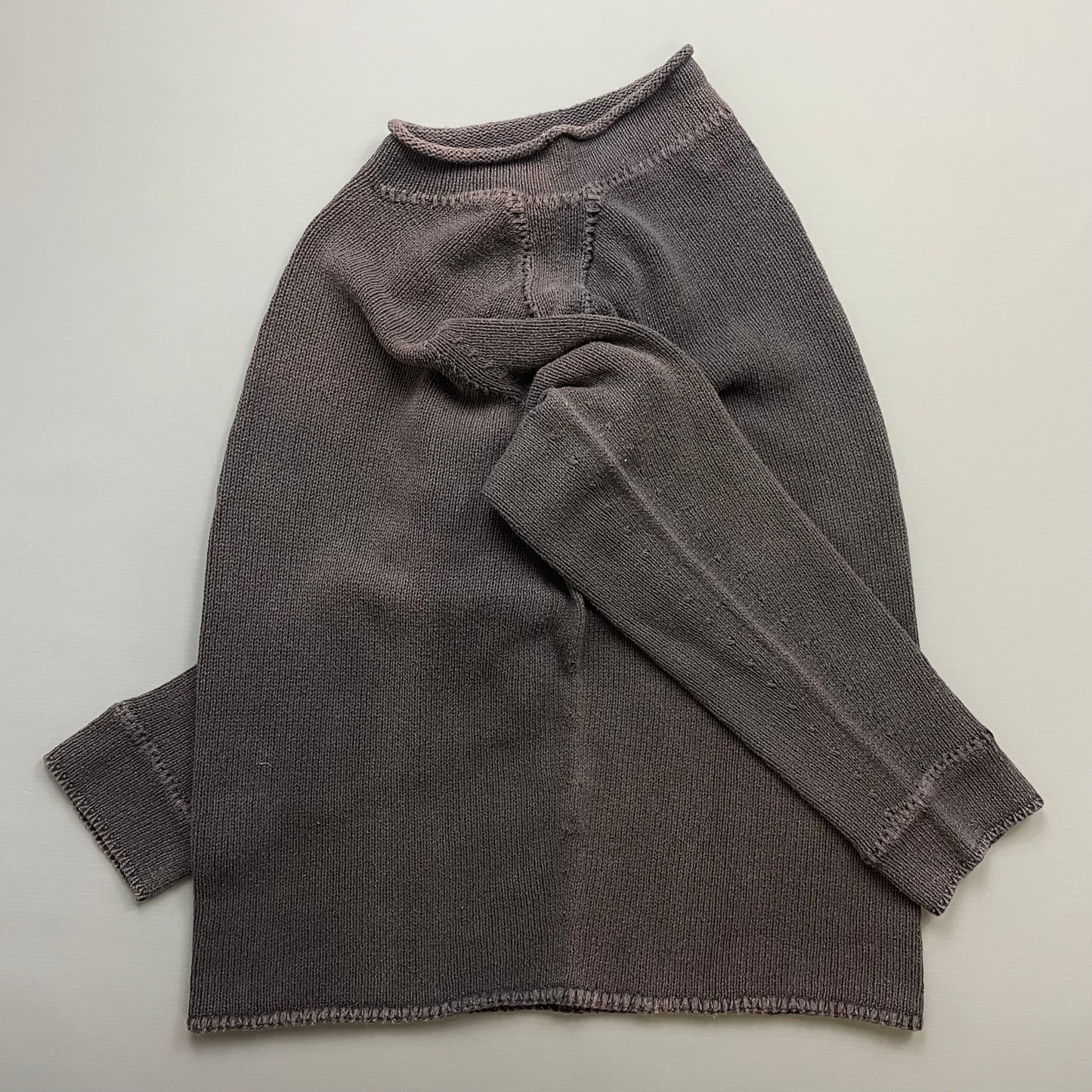 Stone Island Grey/Brown SS04 Midwieght Knit Mockneck Jumper