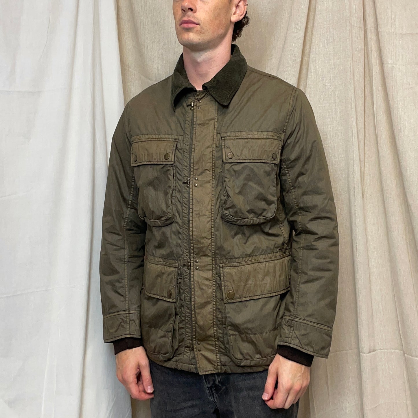 C.P. Company Brown Multi-Pocket Fireman Clasp Lined & Padded Jacket