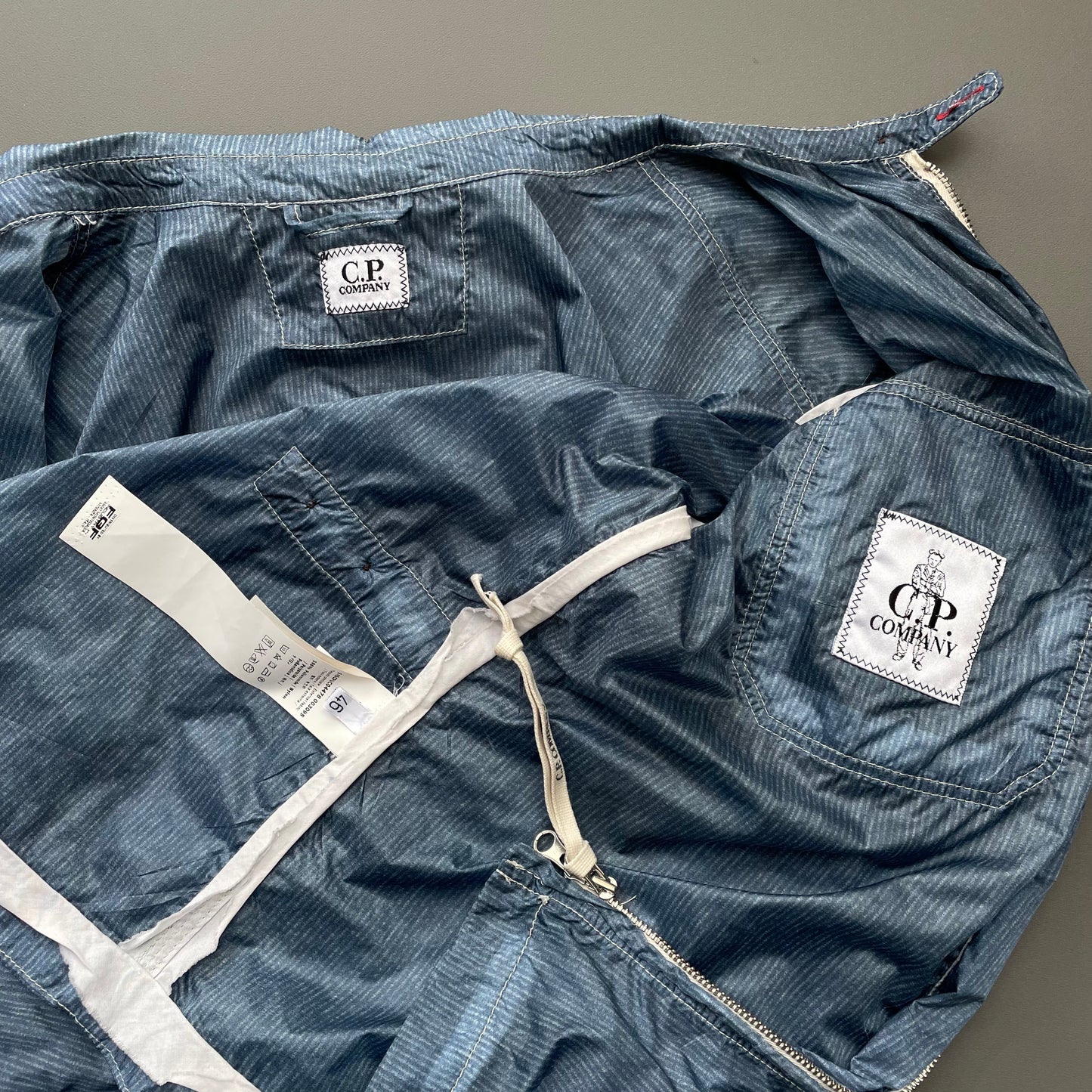 C.P. Company Blue Two-Tone Lightweight Nylon Overshirt