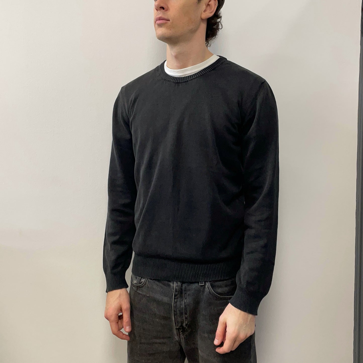 Prada Sport Dark Grey 2006 Cotton Knit Crewneck Jumper
