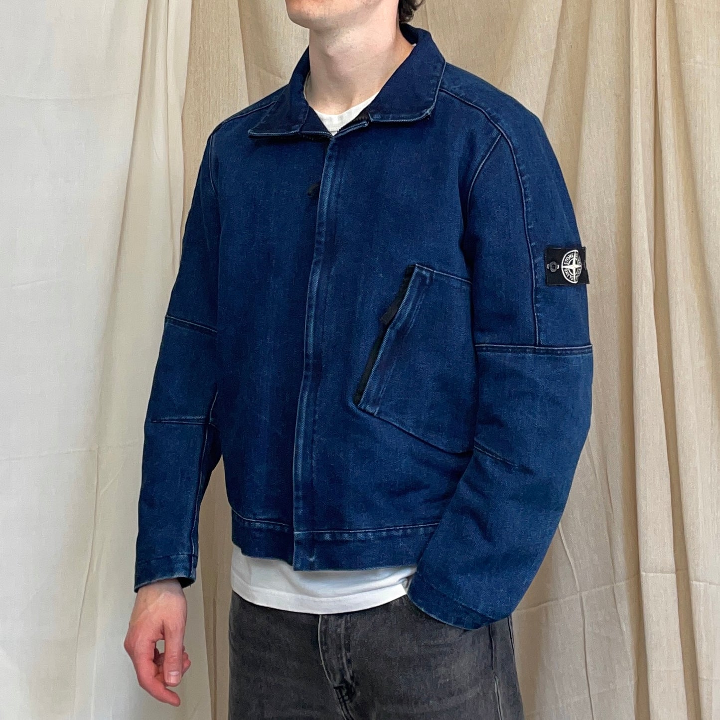 Stone Island Blue AW16 Polypropylene Denim Technical Special Process Jacket